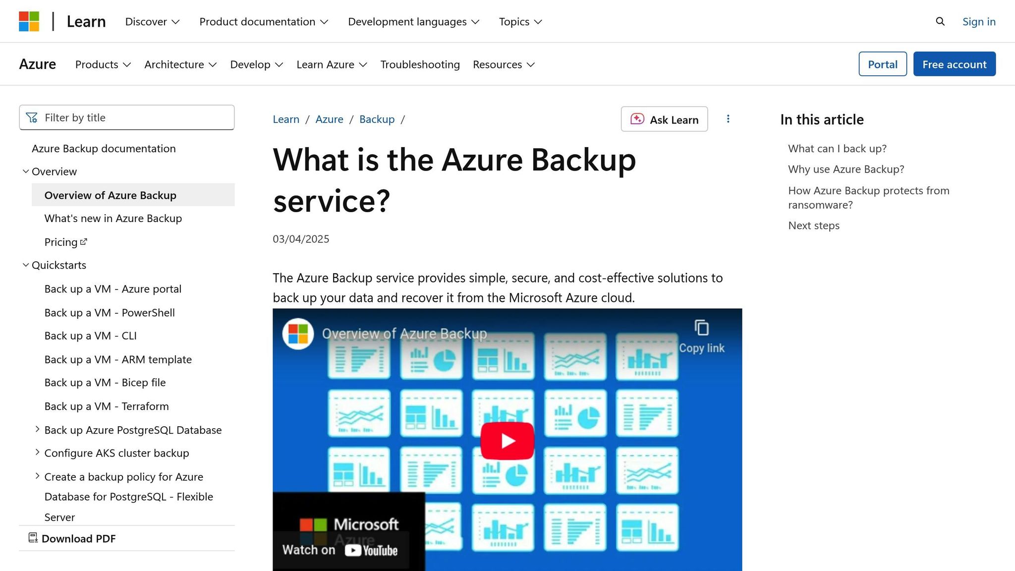 Azure Backup