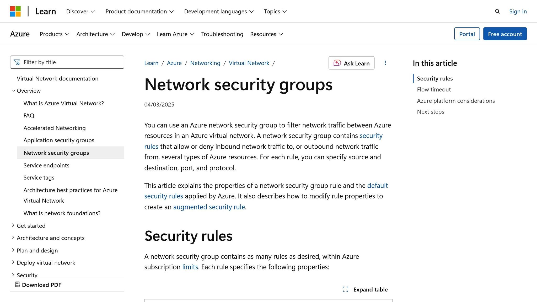 Network Security Groups