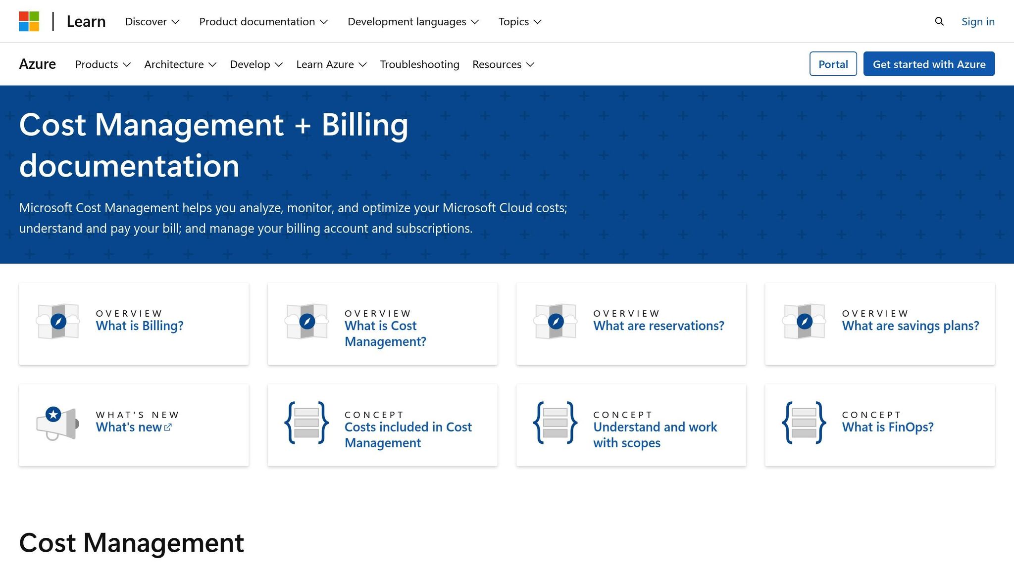 Azure Cost Management