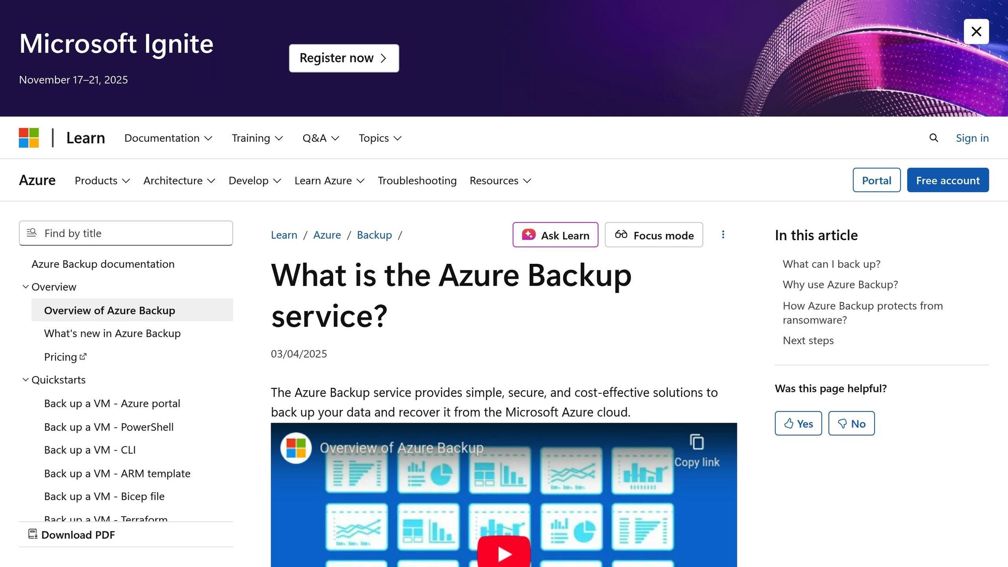 Azure Backup