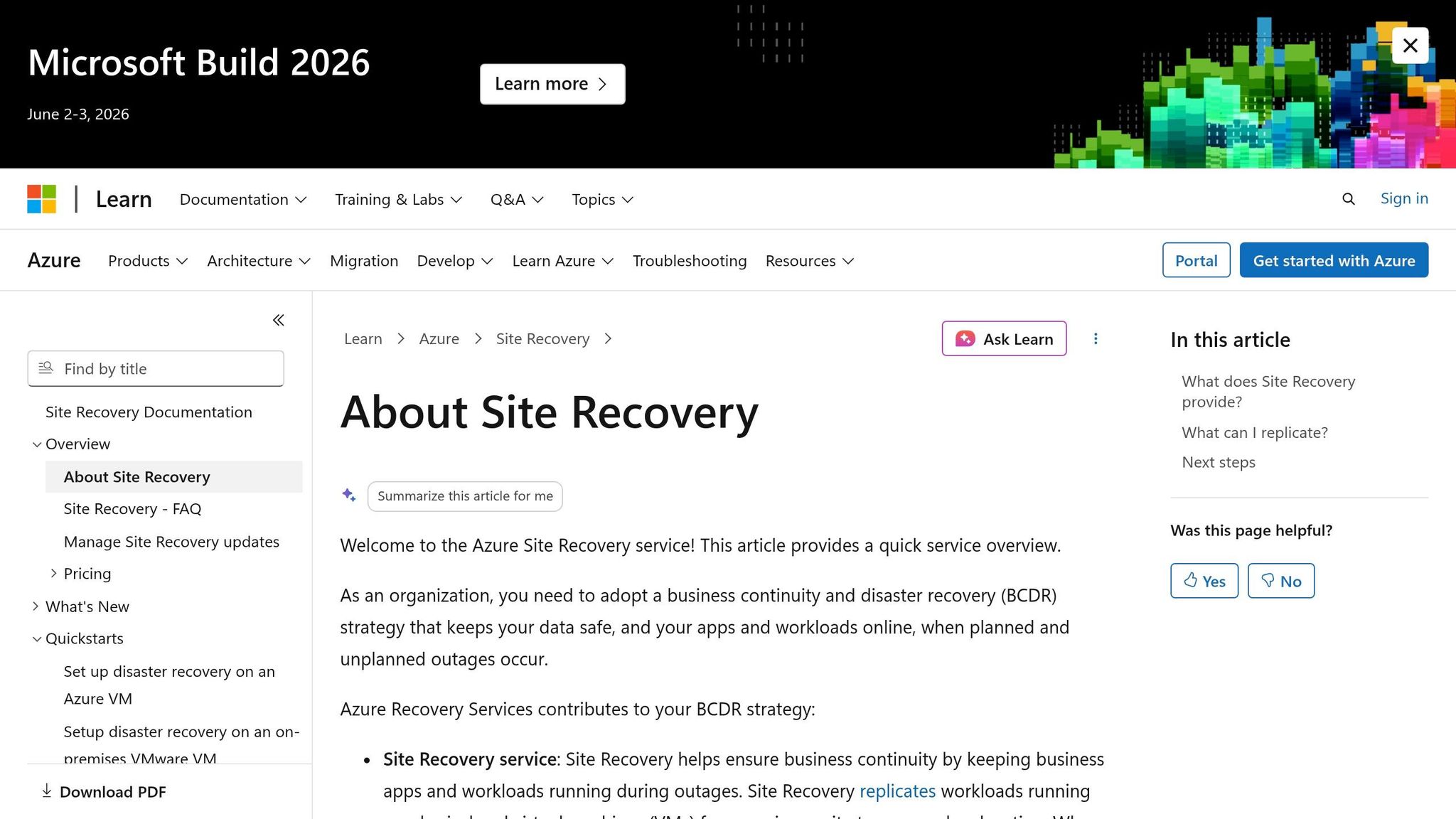 Azure Site Recovery