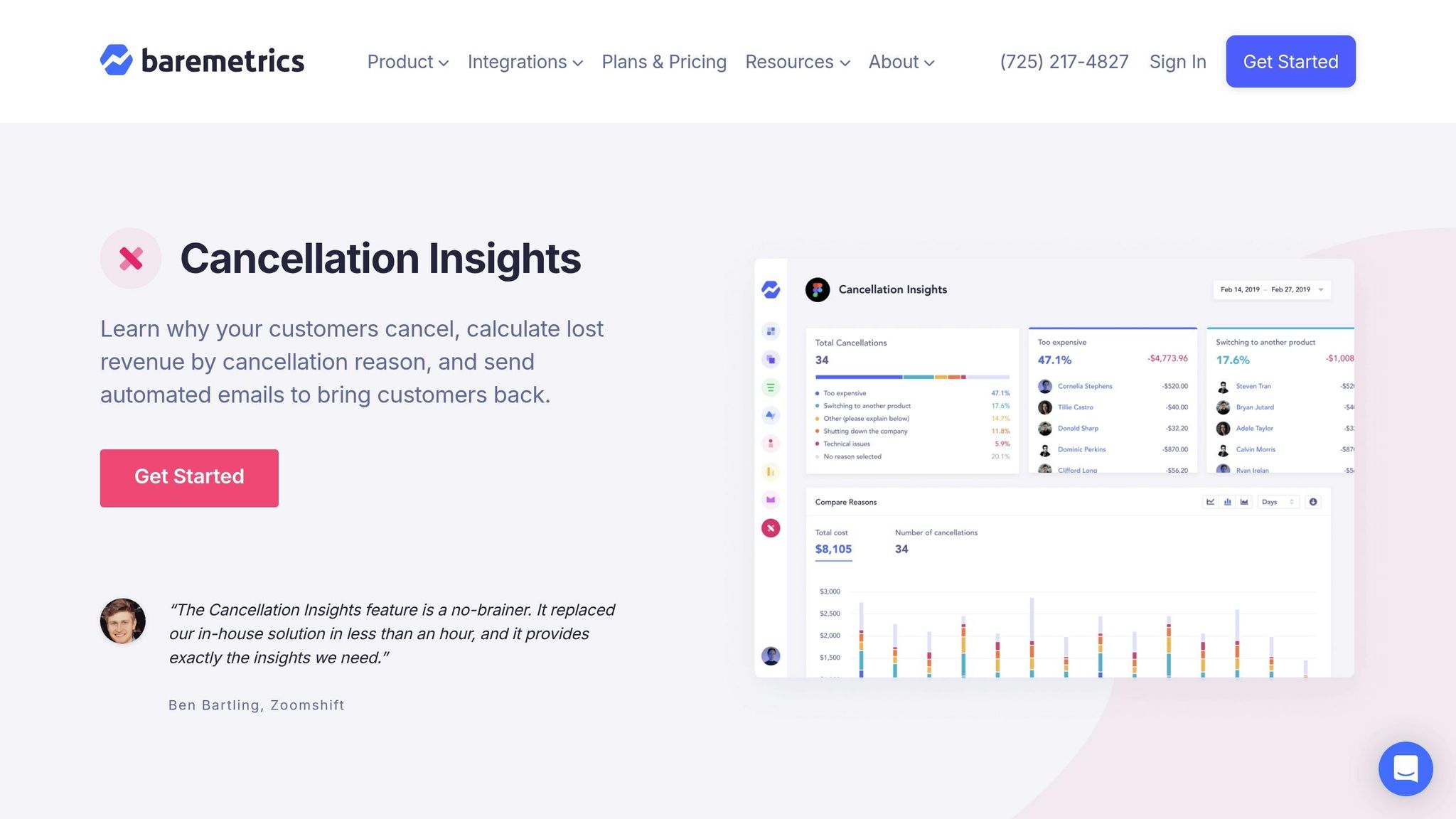 Baremetrics Cancellation Insights