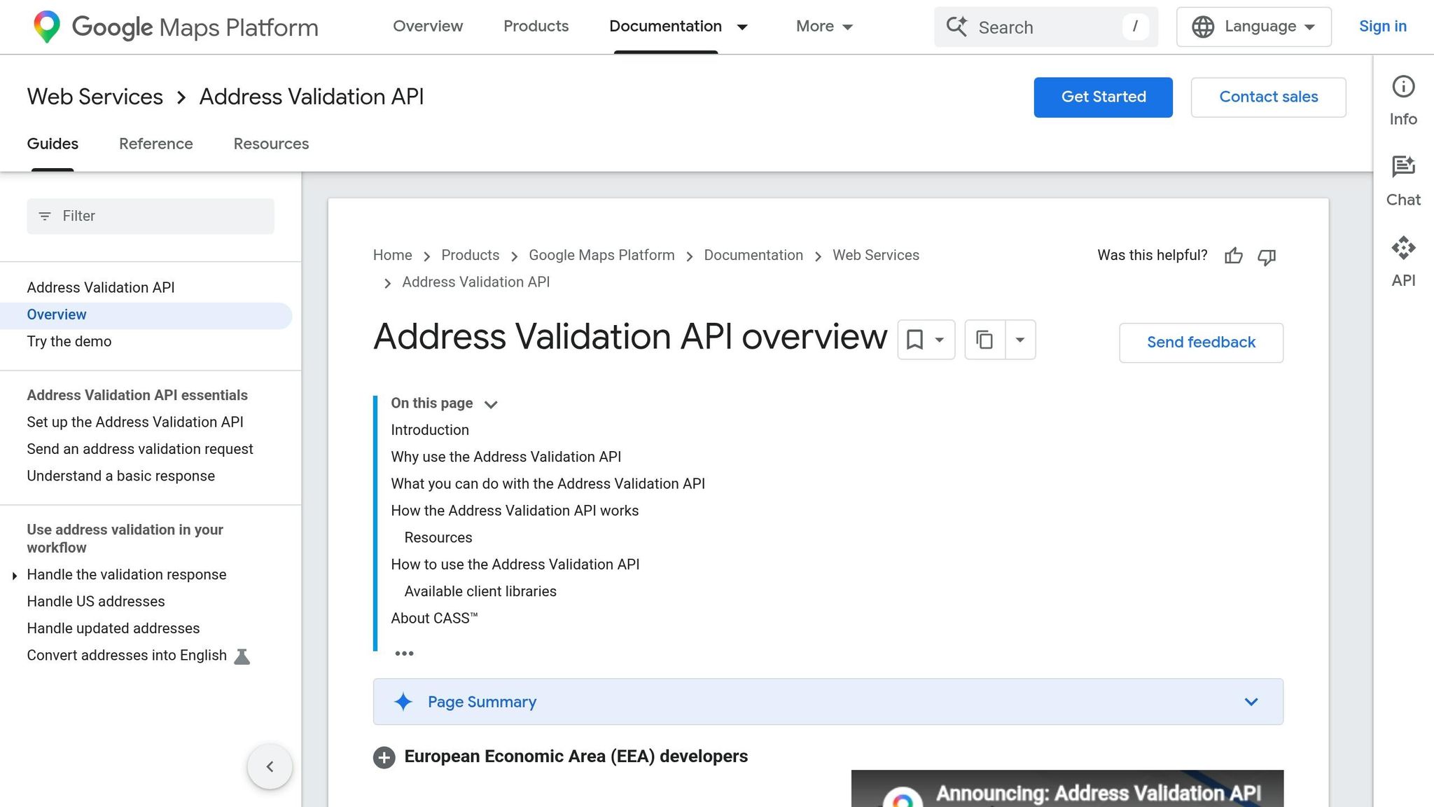 Google Address Validation API