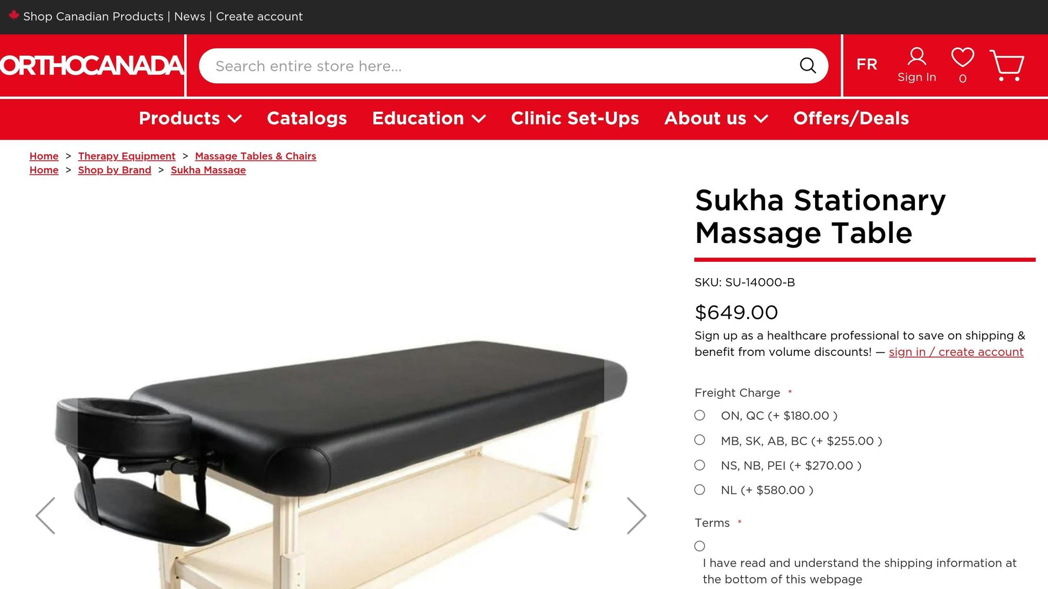 Sukha Stationary Massage Table