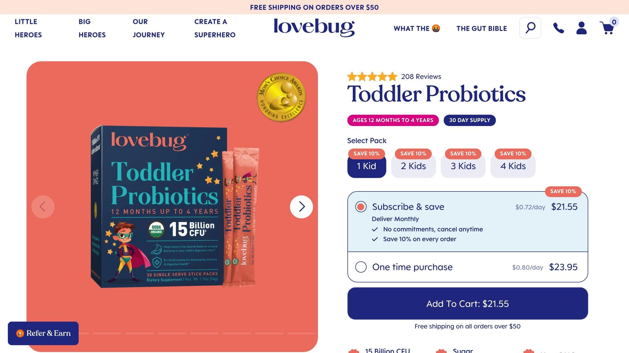 Lovebug Toddler Probiotics