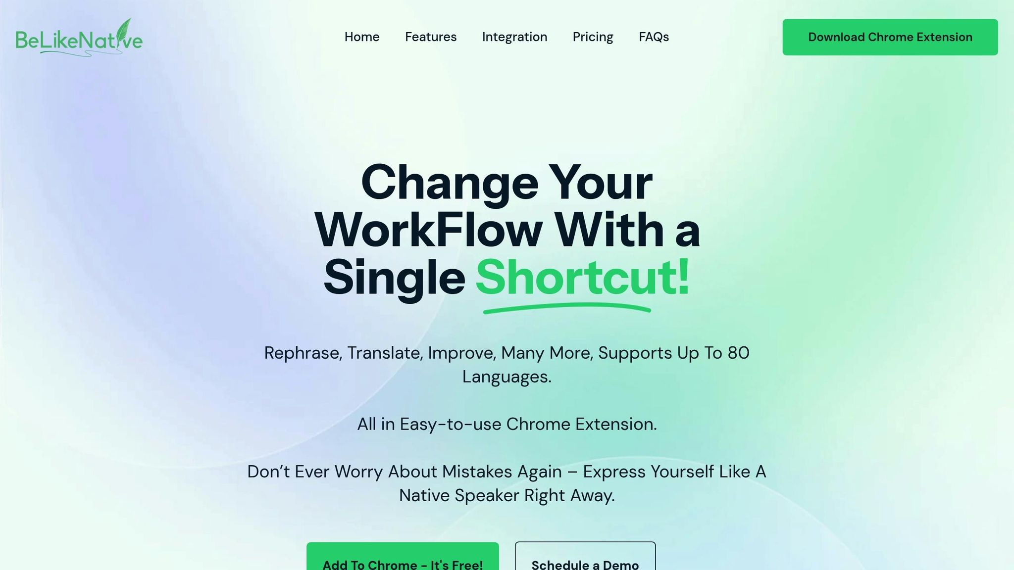 AI Writing Assistant: BeLikeNative