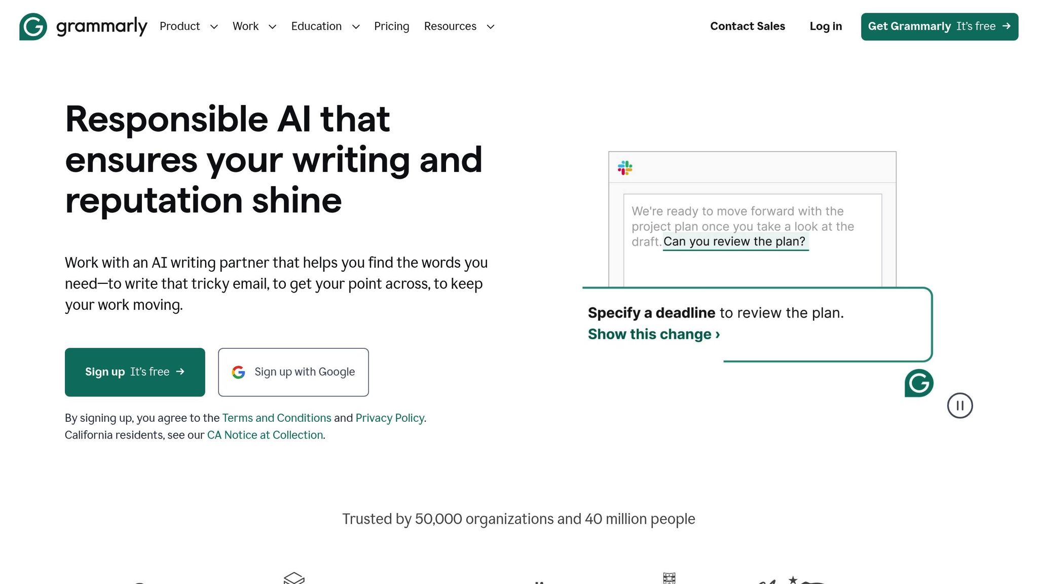 Best AI Writing Assistant: Grammarly