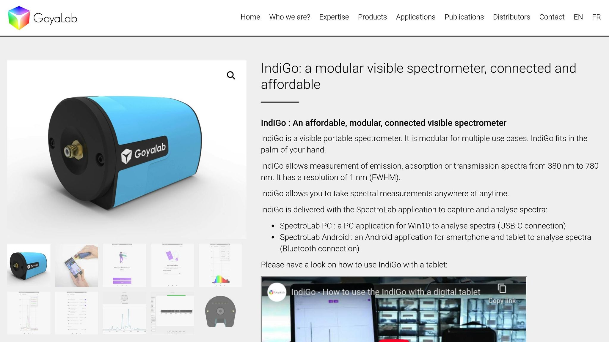 IndiGo Compact Spectrometer