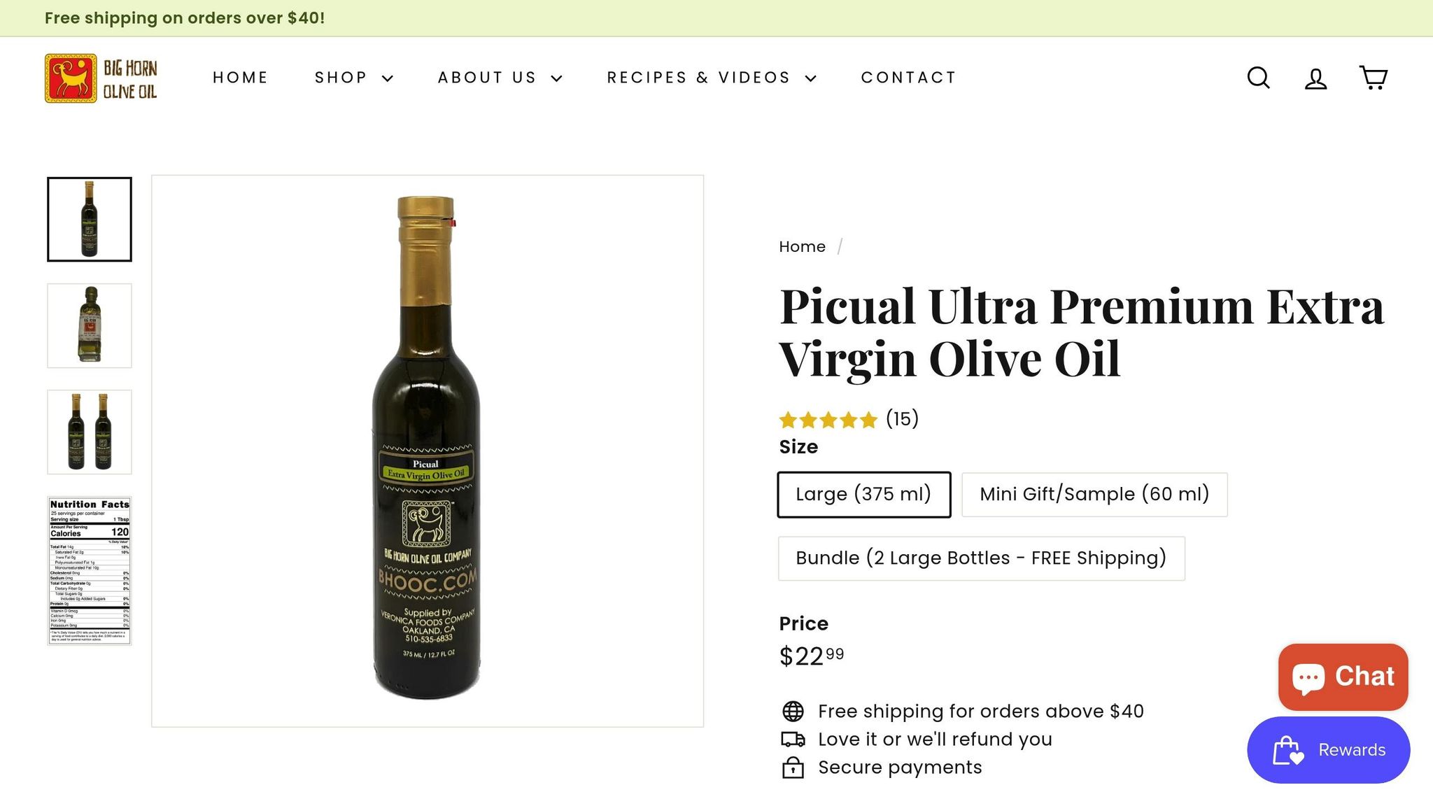 Picual Extra Virgin Olive Oil