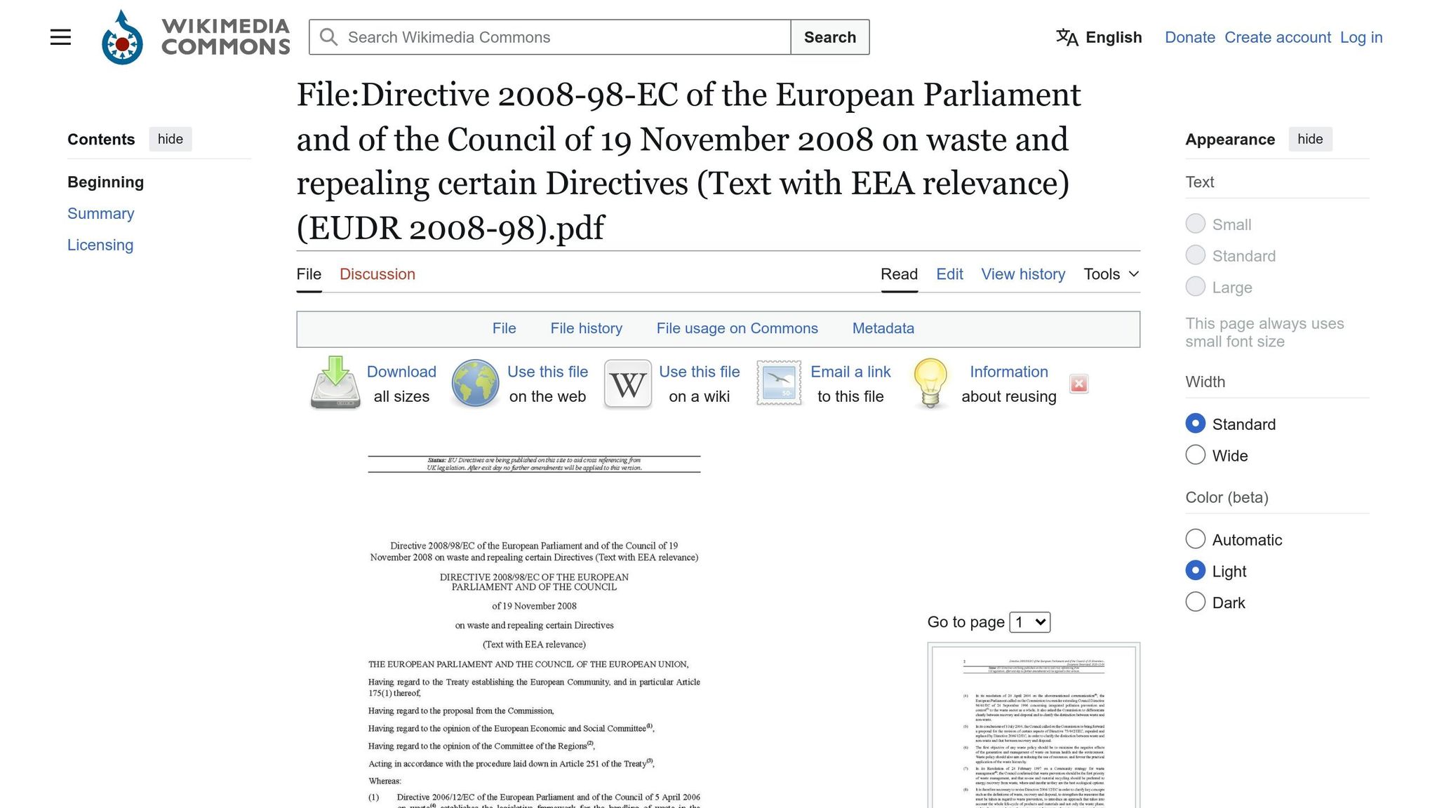 Directive 2008/98/EC