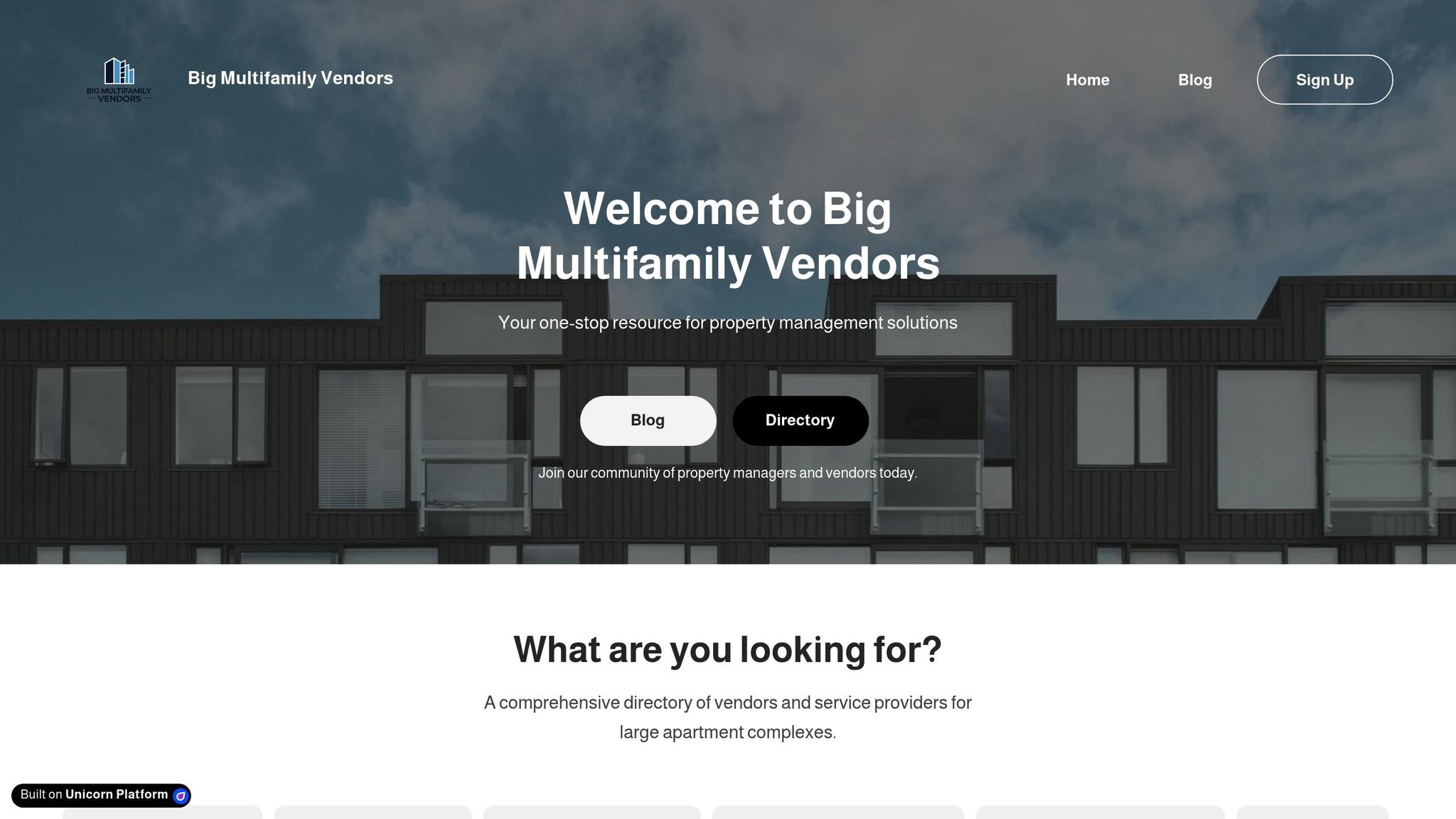 Big Multifamily Vendors