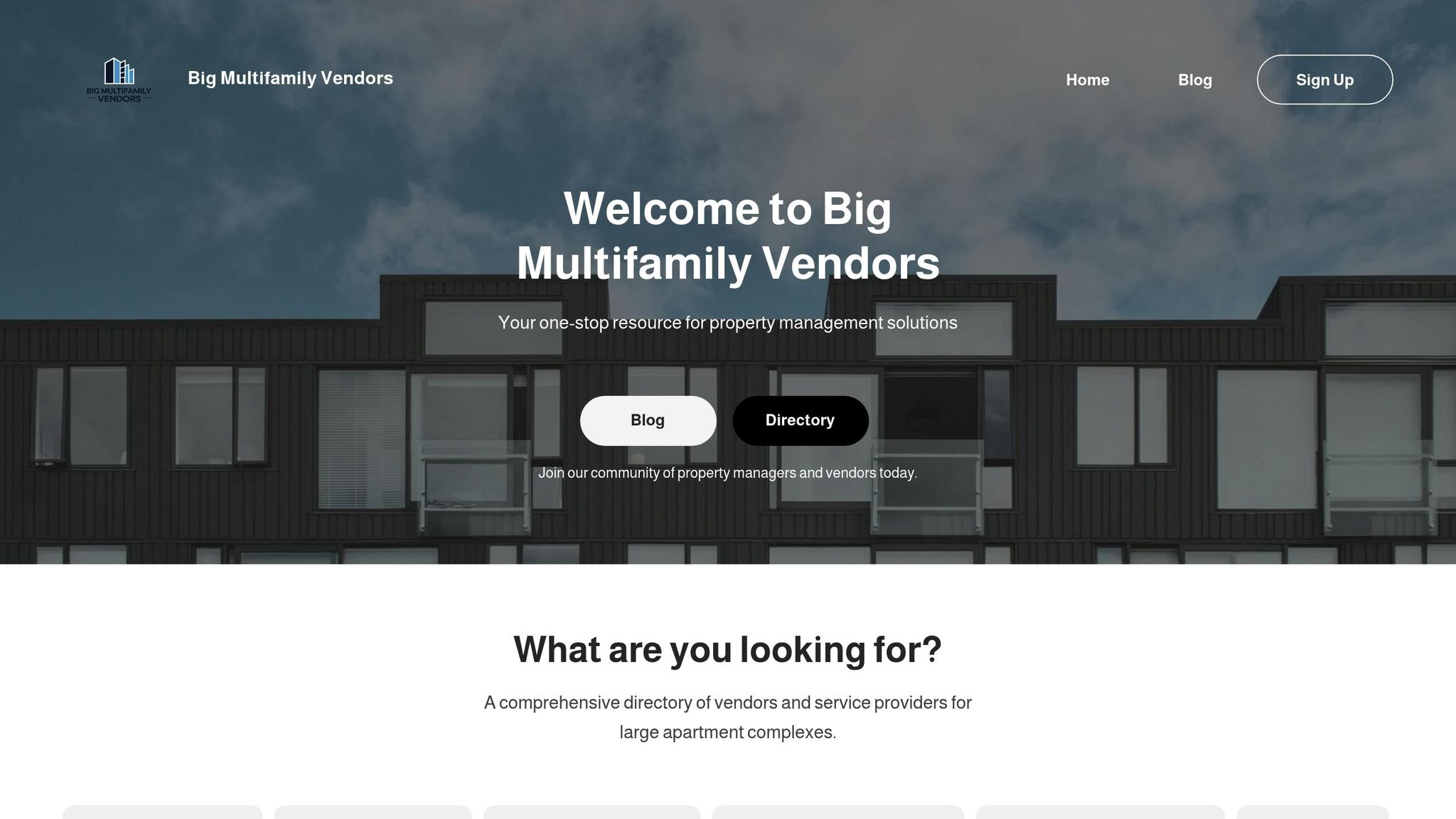 Big Multifamily Vendors