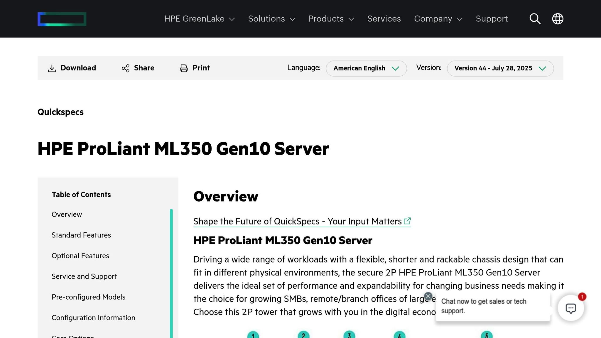 HPE ProLiant ML350 Gen10