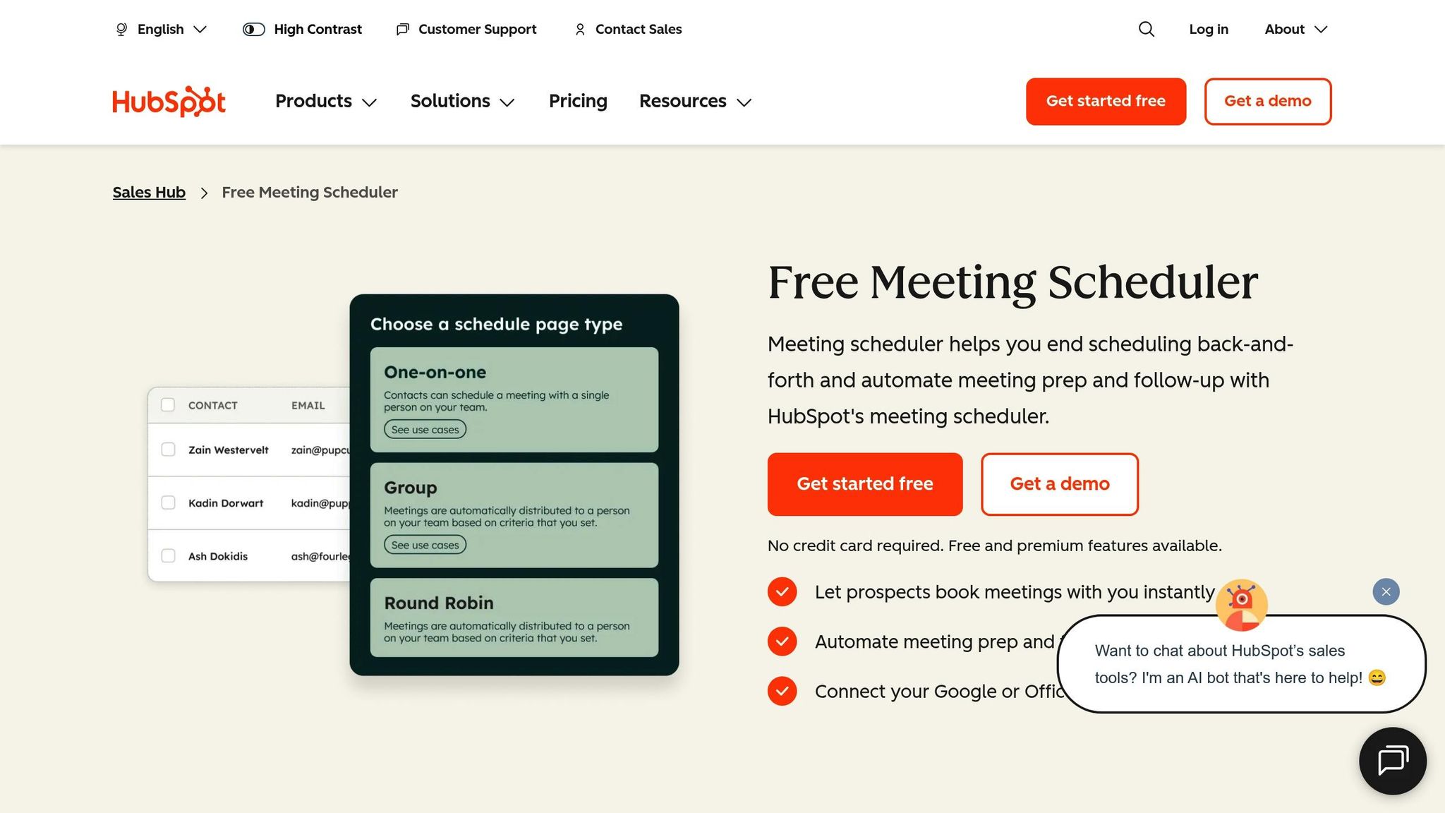 HubSpot Meeting Tool