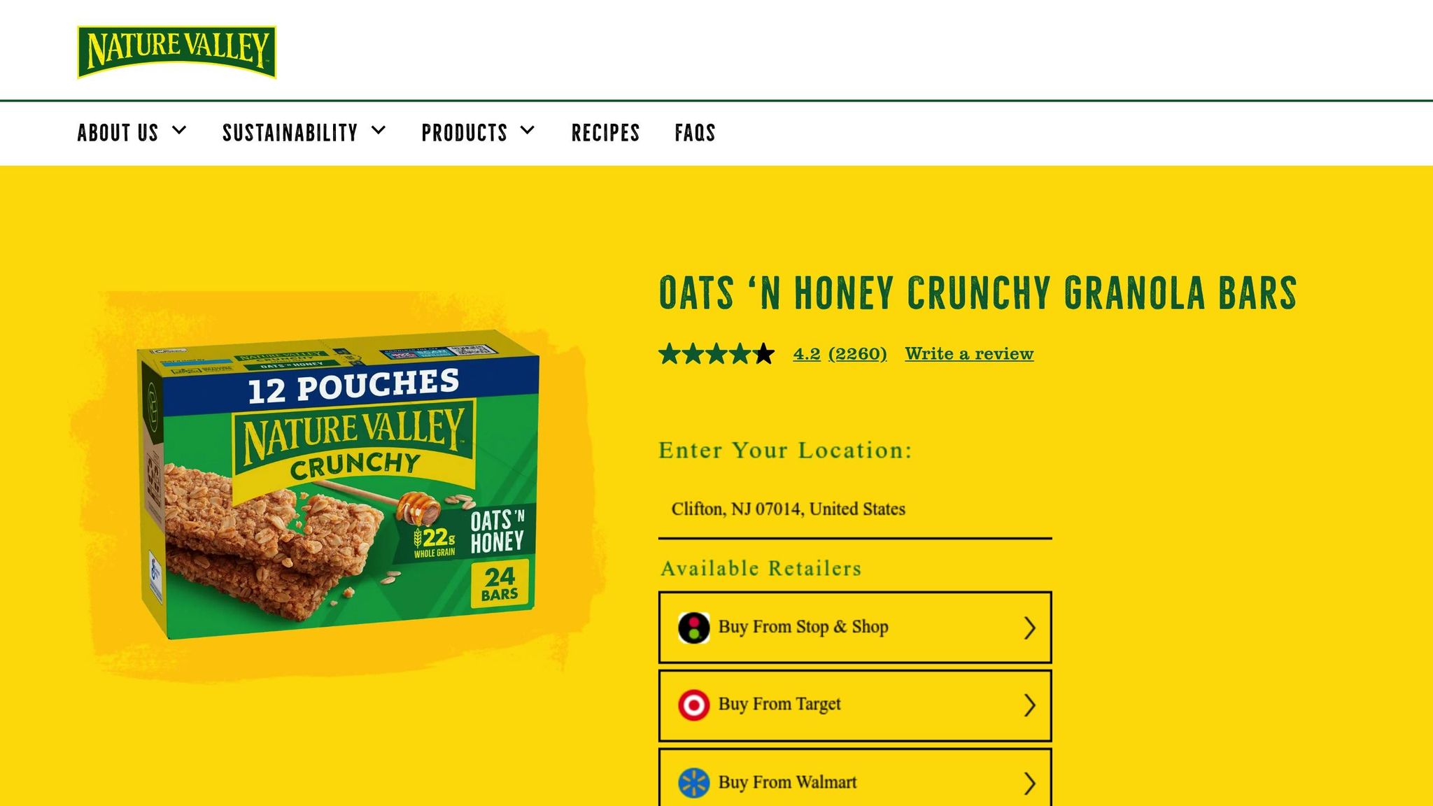 Nature Valley Crunchy Bars