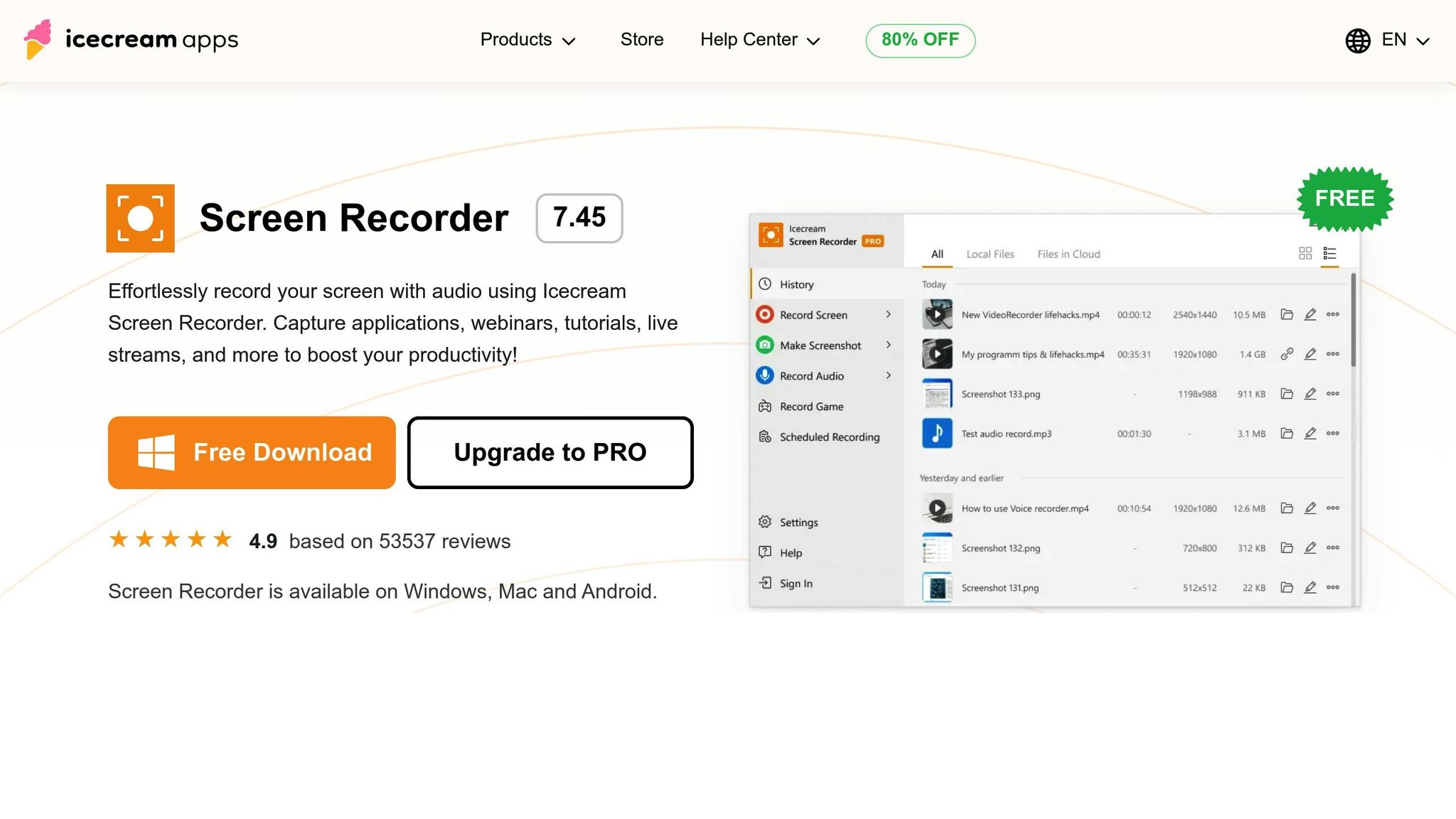 Icecream Screen Recorder