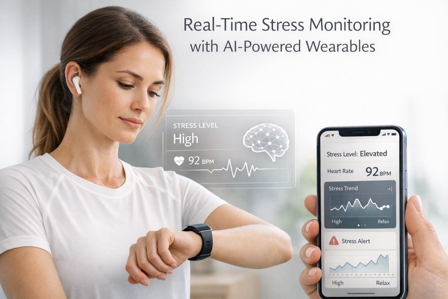 Real-Time Stress Monitoring with AI-Powered Wearables