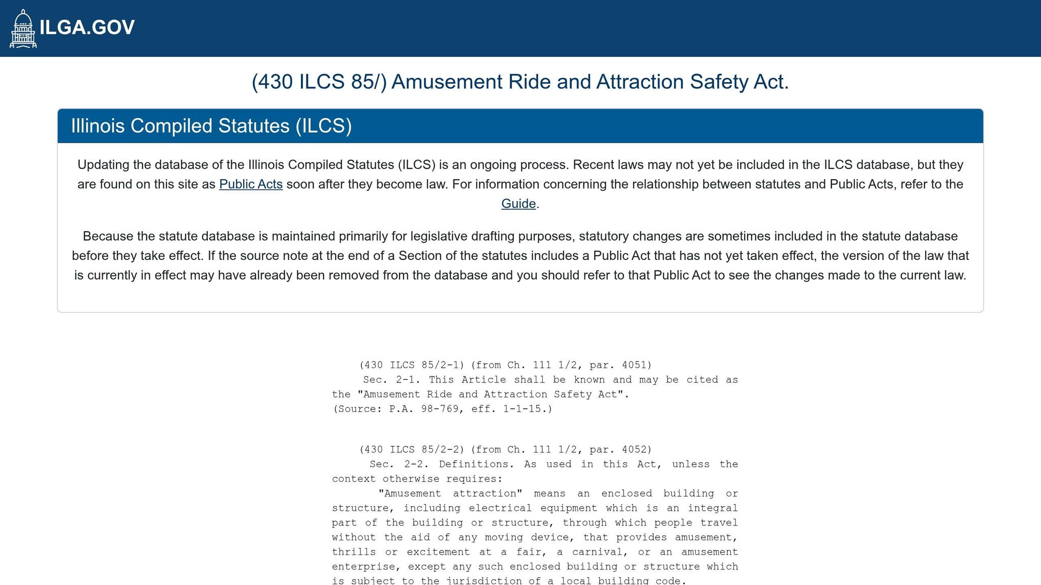 Illinois Amusement Ride and Attraction Safety Act