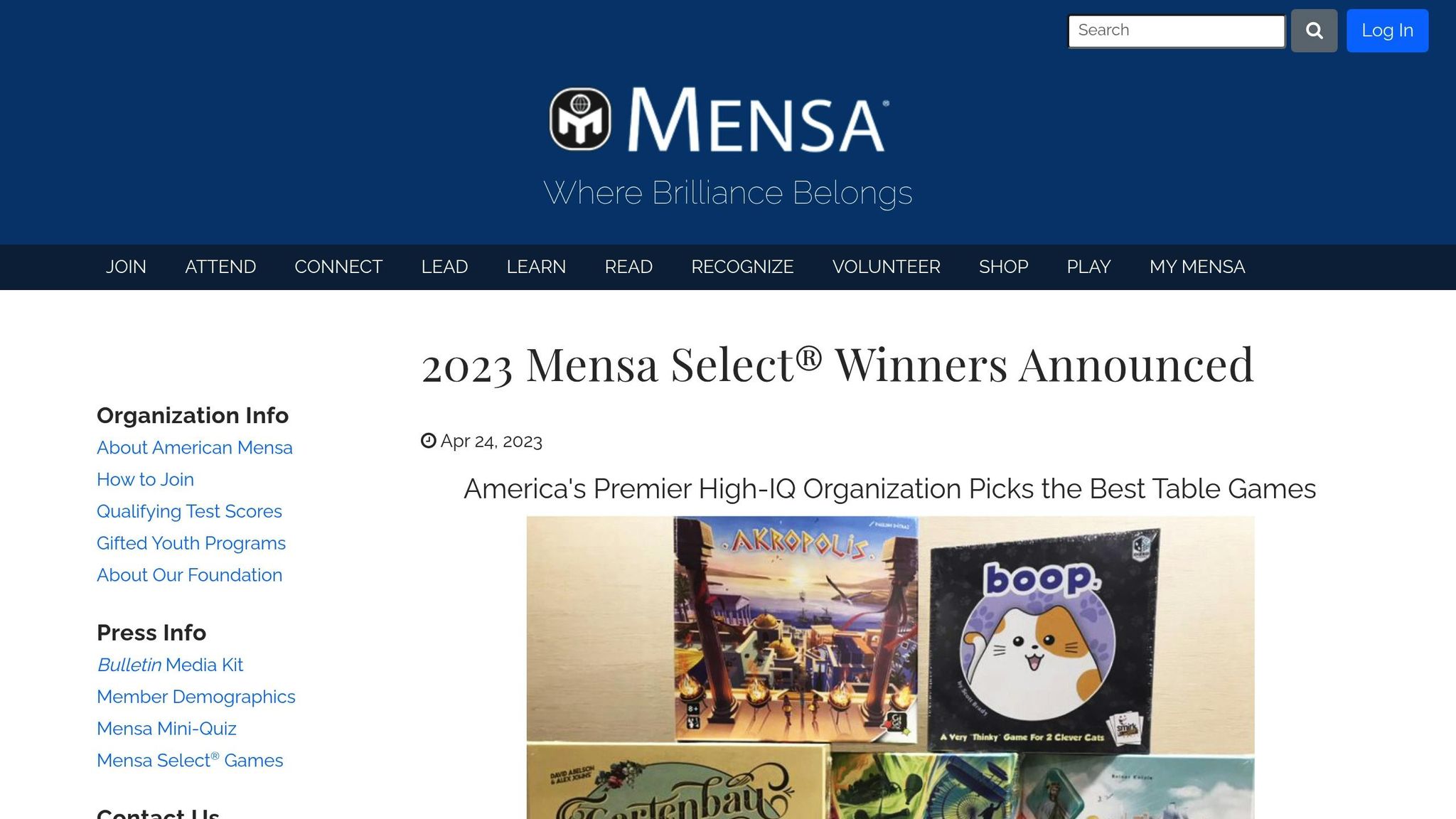 Mensa Select
