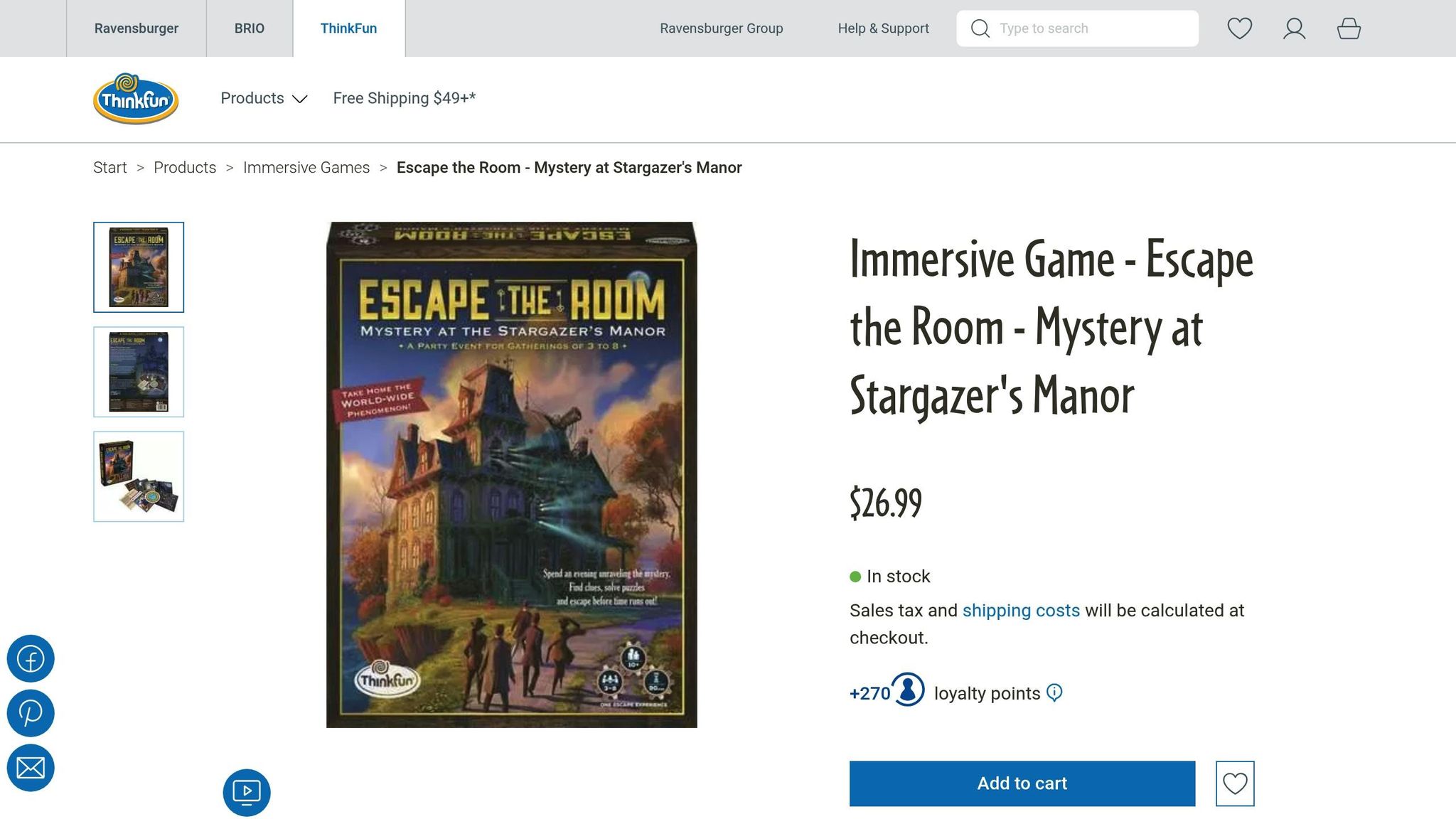 Escape the Room: Mystery at the Stargazer's Manor
