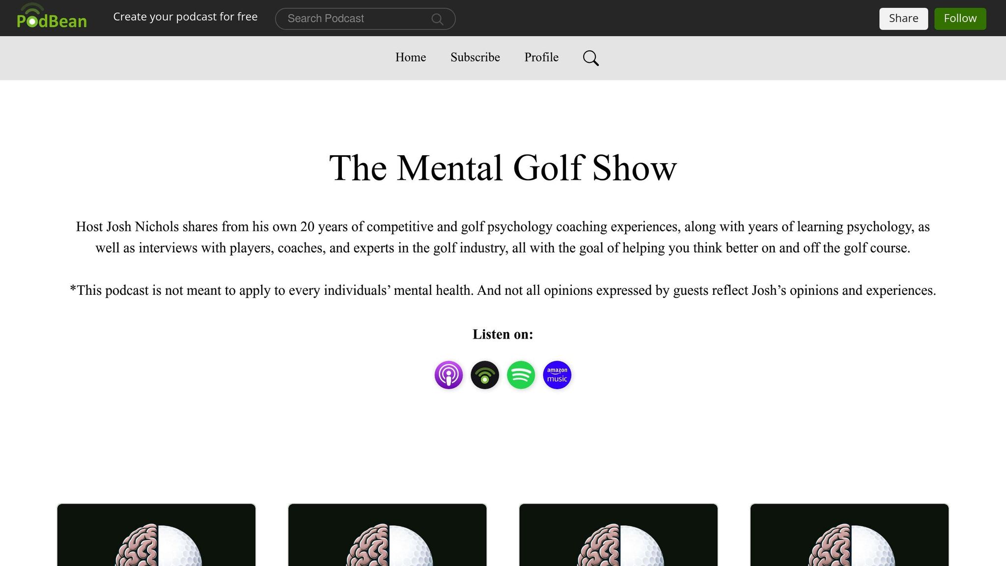 The Mental Golf Show