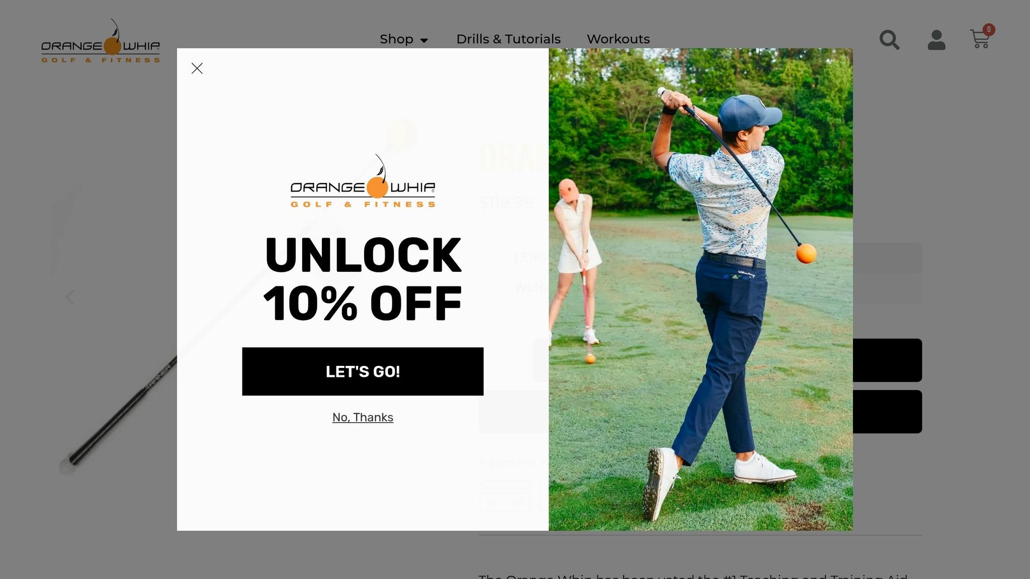 Orange Whip Golf Swing Trainer