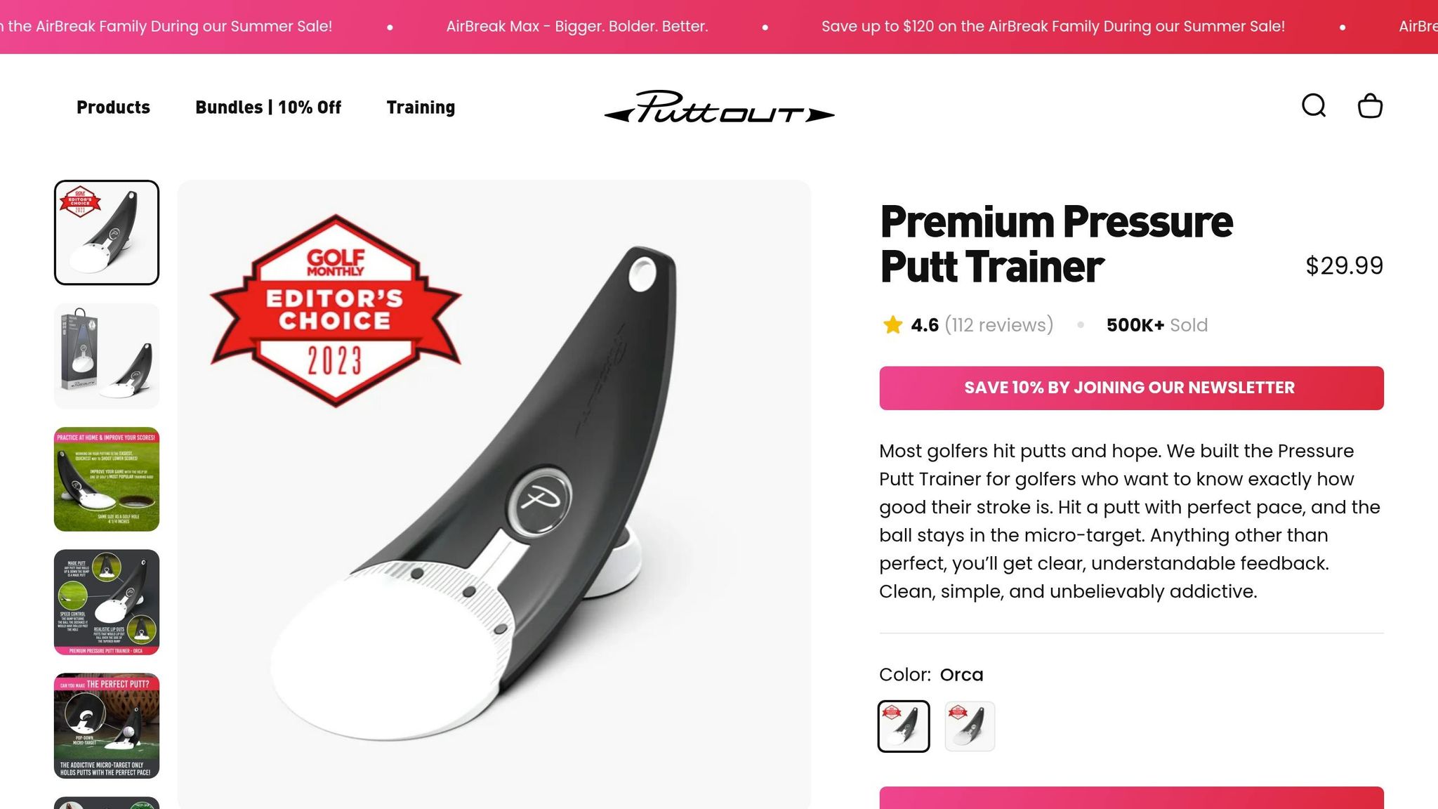 PuttOUT Pressure Putt Trainer