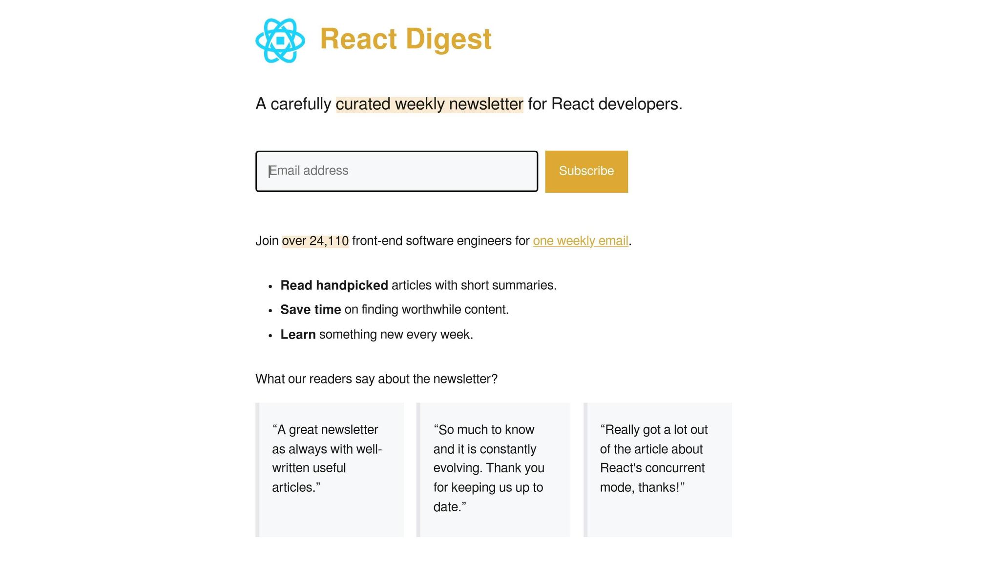React Digest