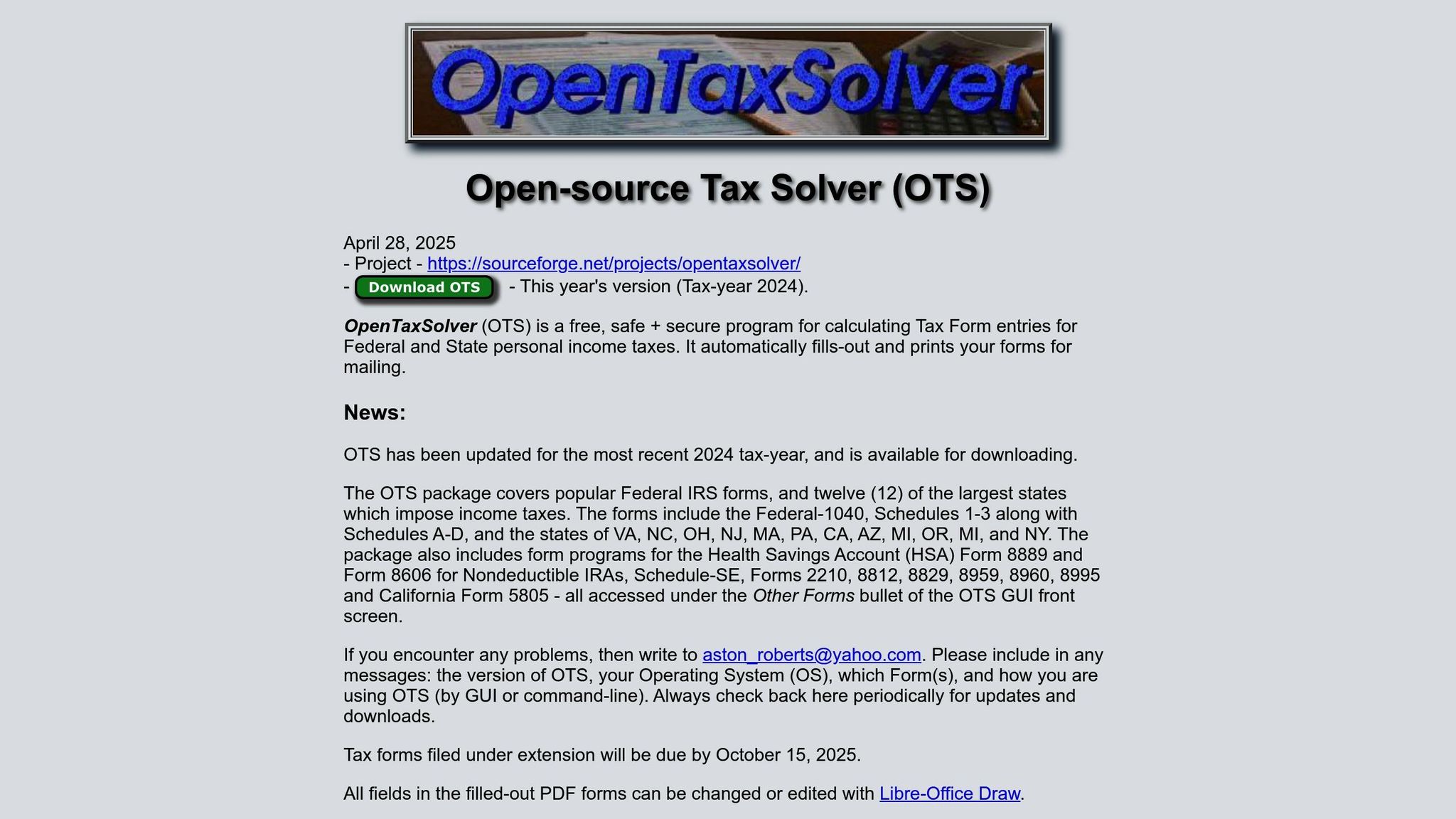Open Tax Solver