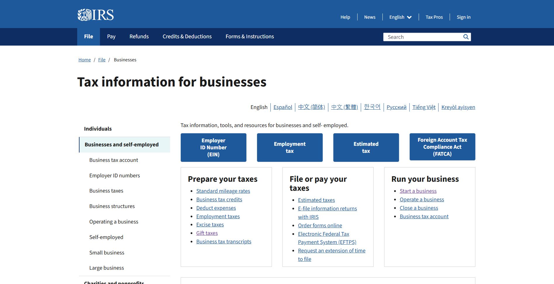 How to Apply for an EIN - IRS