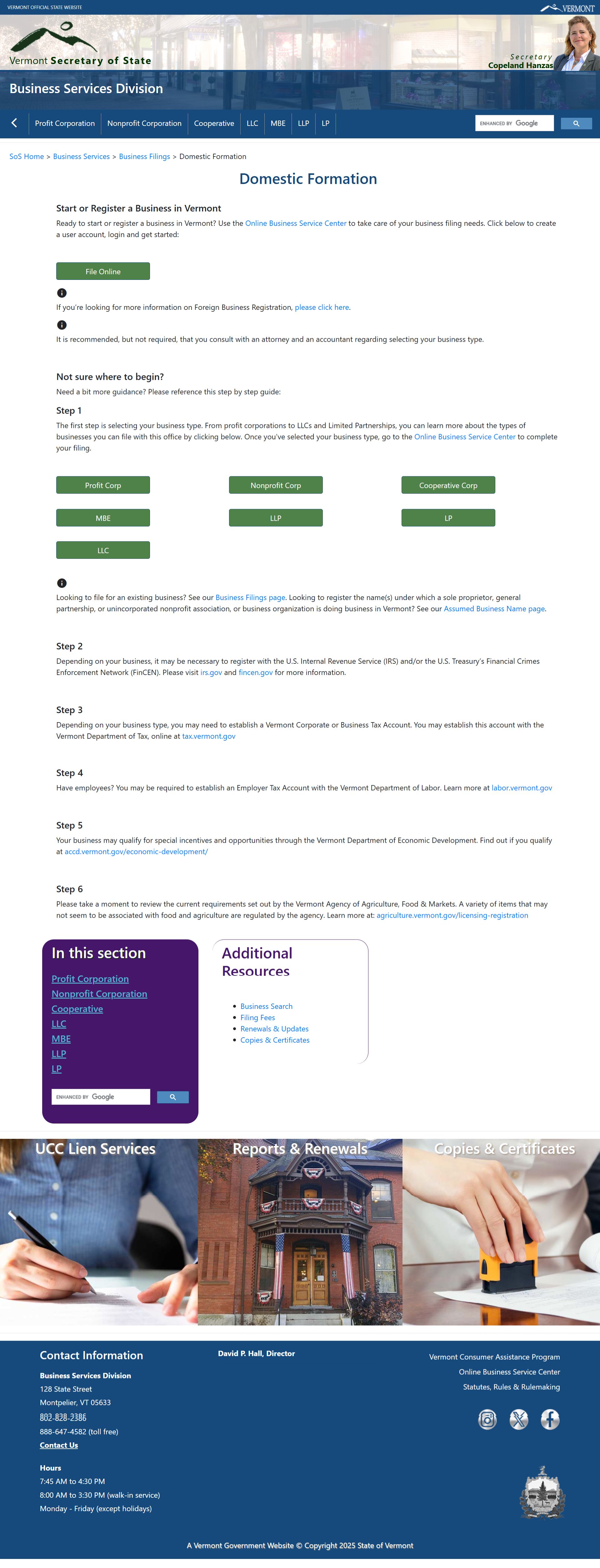How to start an LLC in Vermont - Vermont Secretary of State