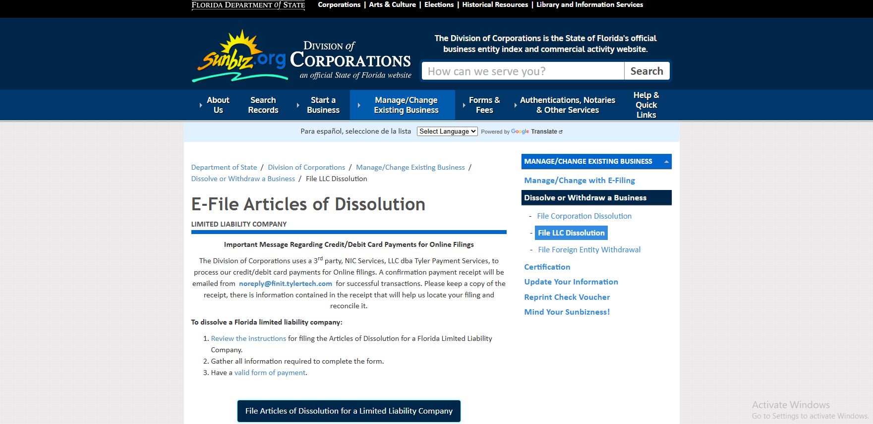 How to dissolve an LLC in Florida