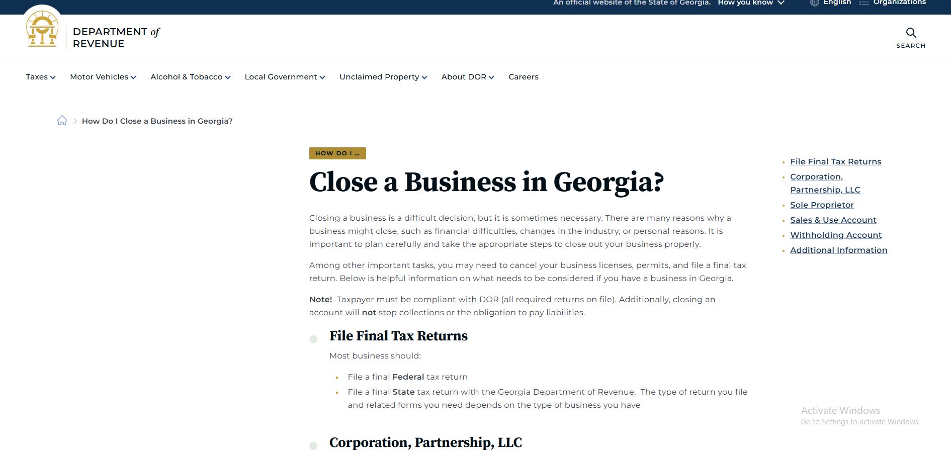 How to dissolve an LLC in Georgia