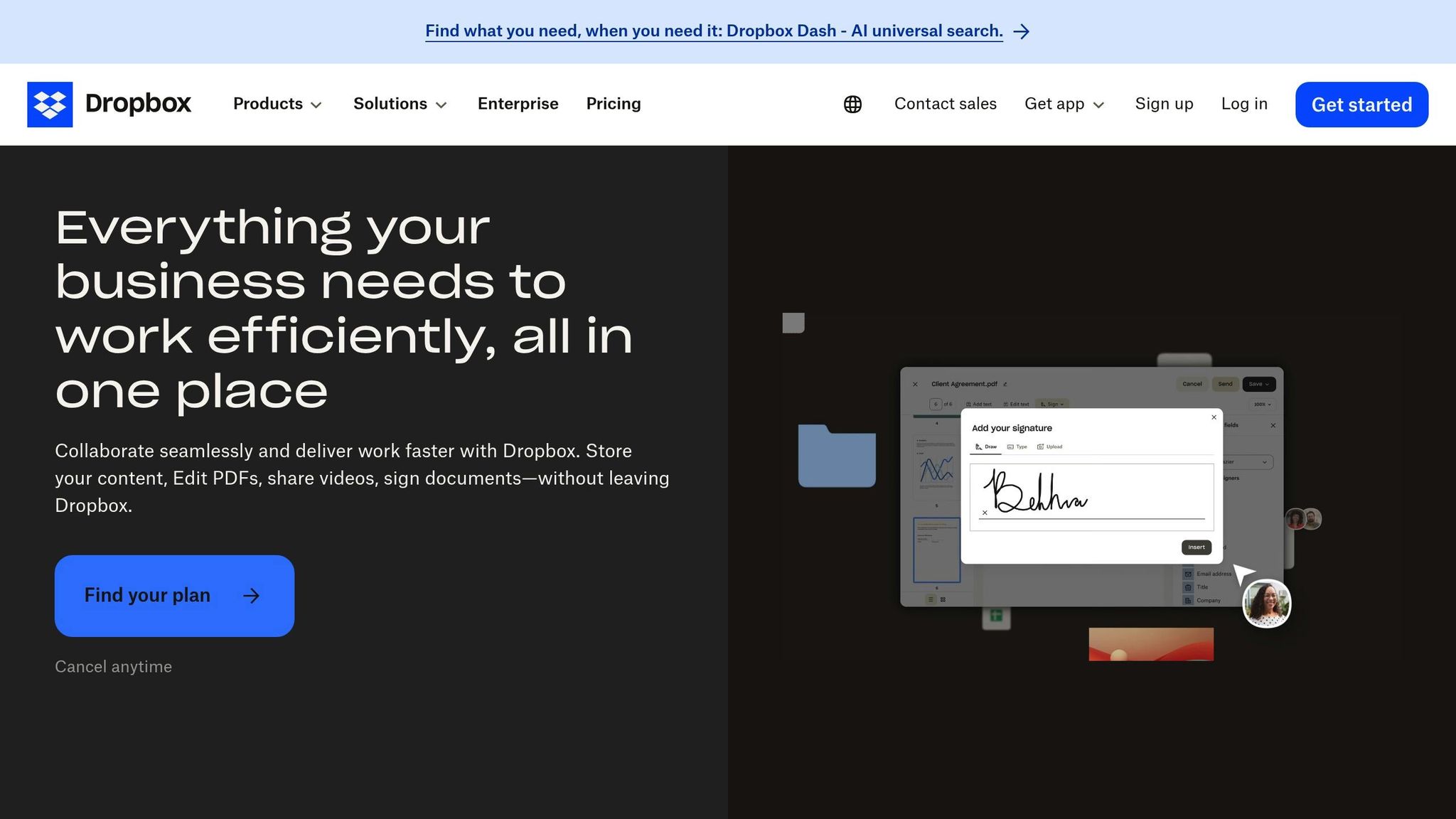 Dropbox Business a document management platform