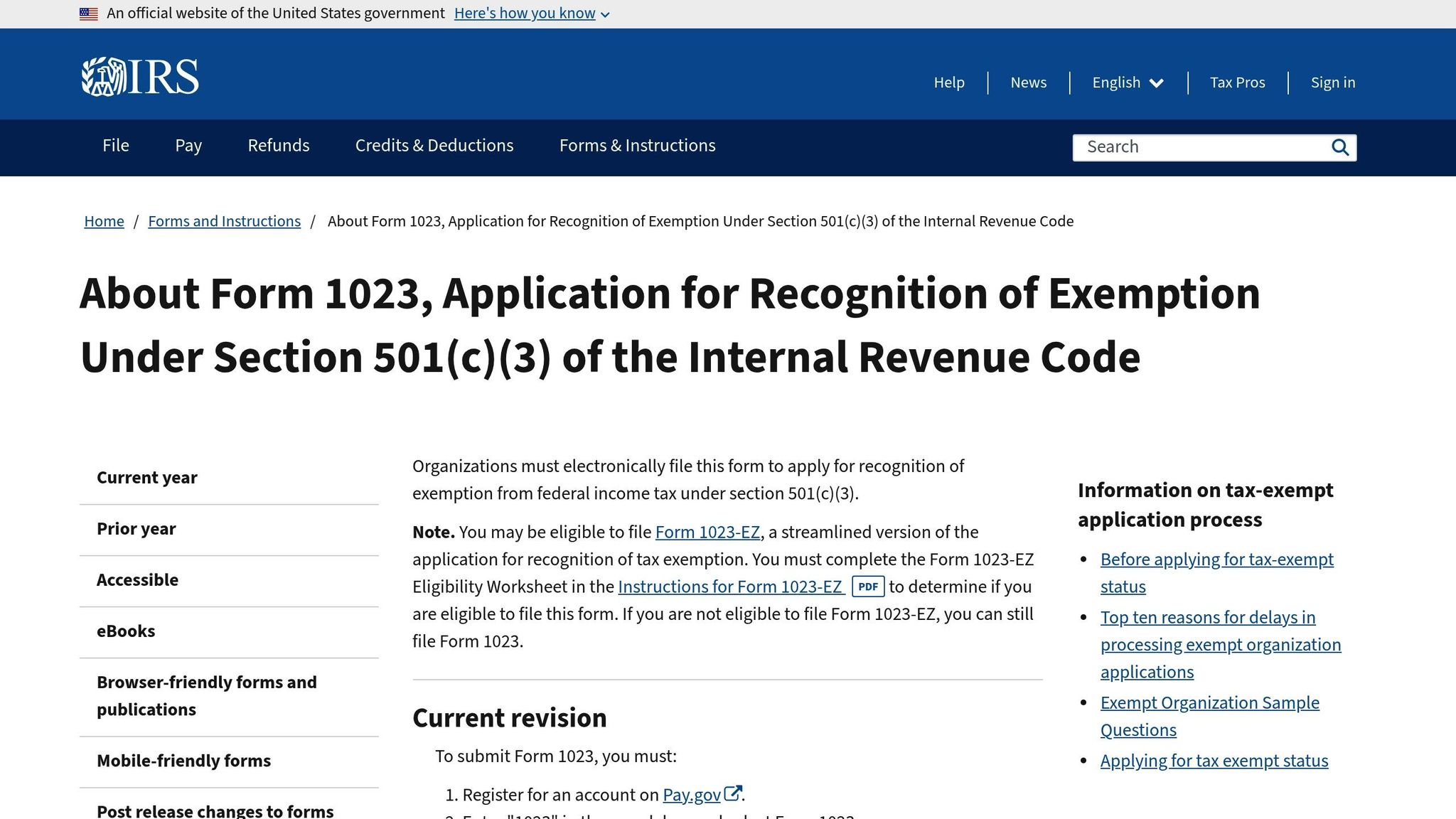 Form 1023