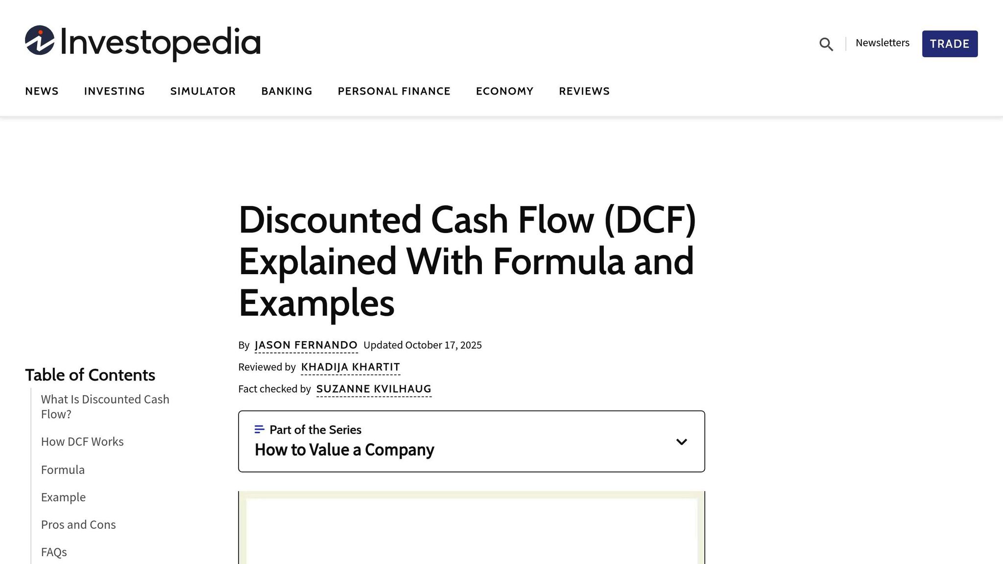 Discounted Cash Flow