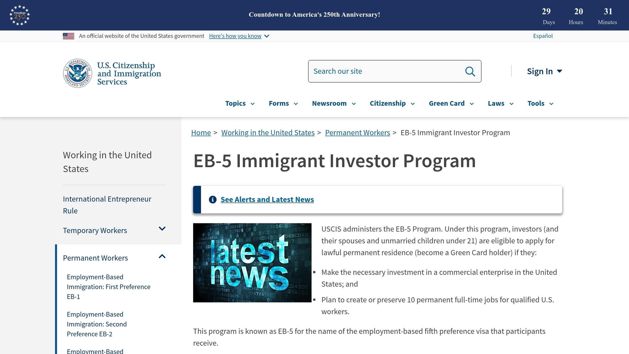 EB-5 immigrant investor program