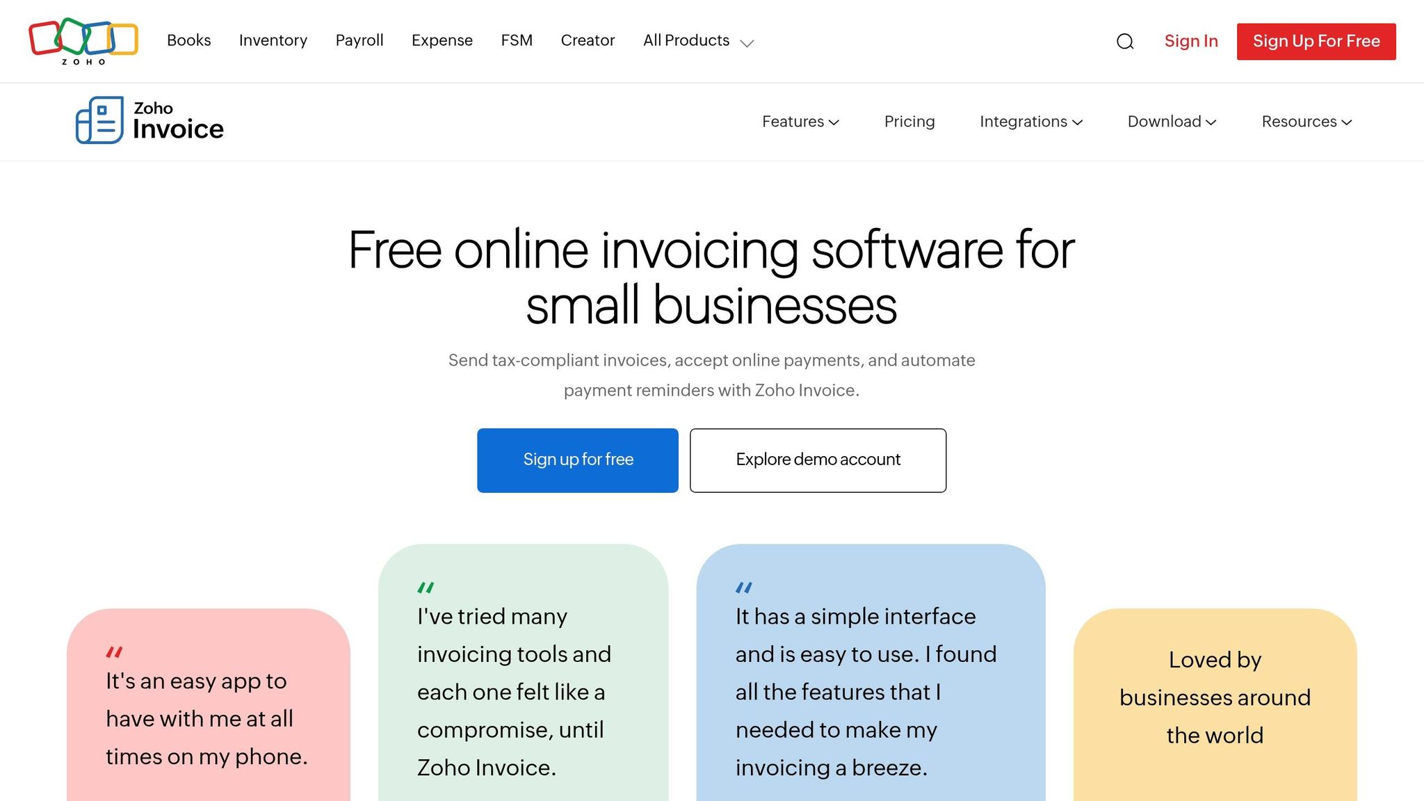 Zoho Invoice
