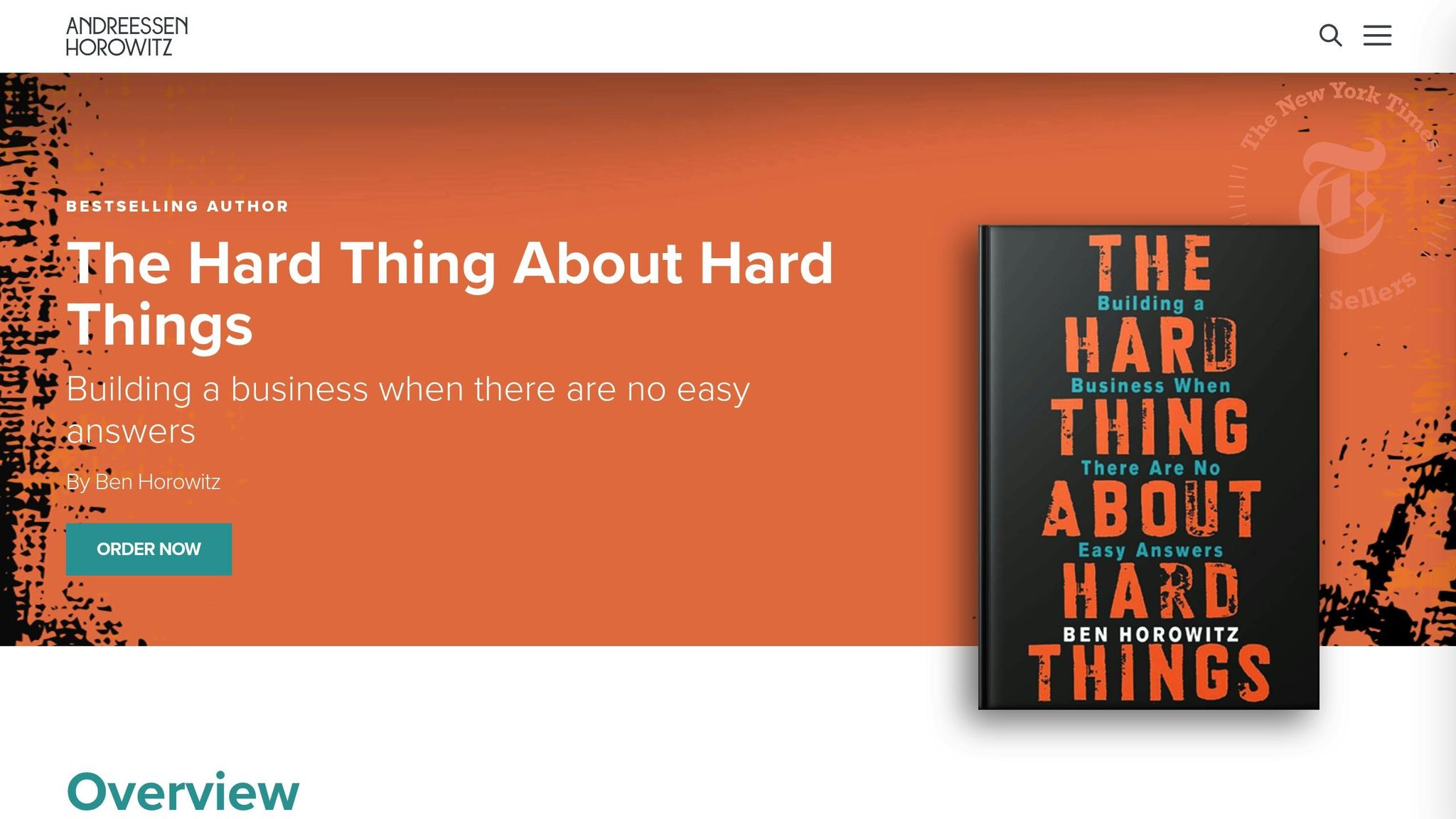 The Hard Thing About Hard Things