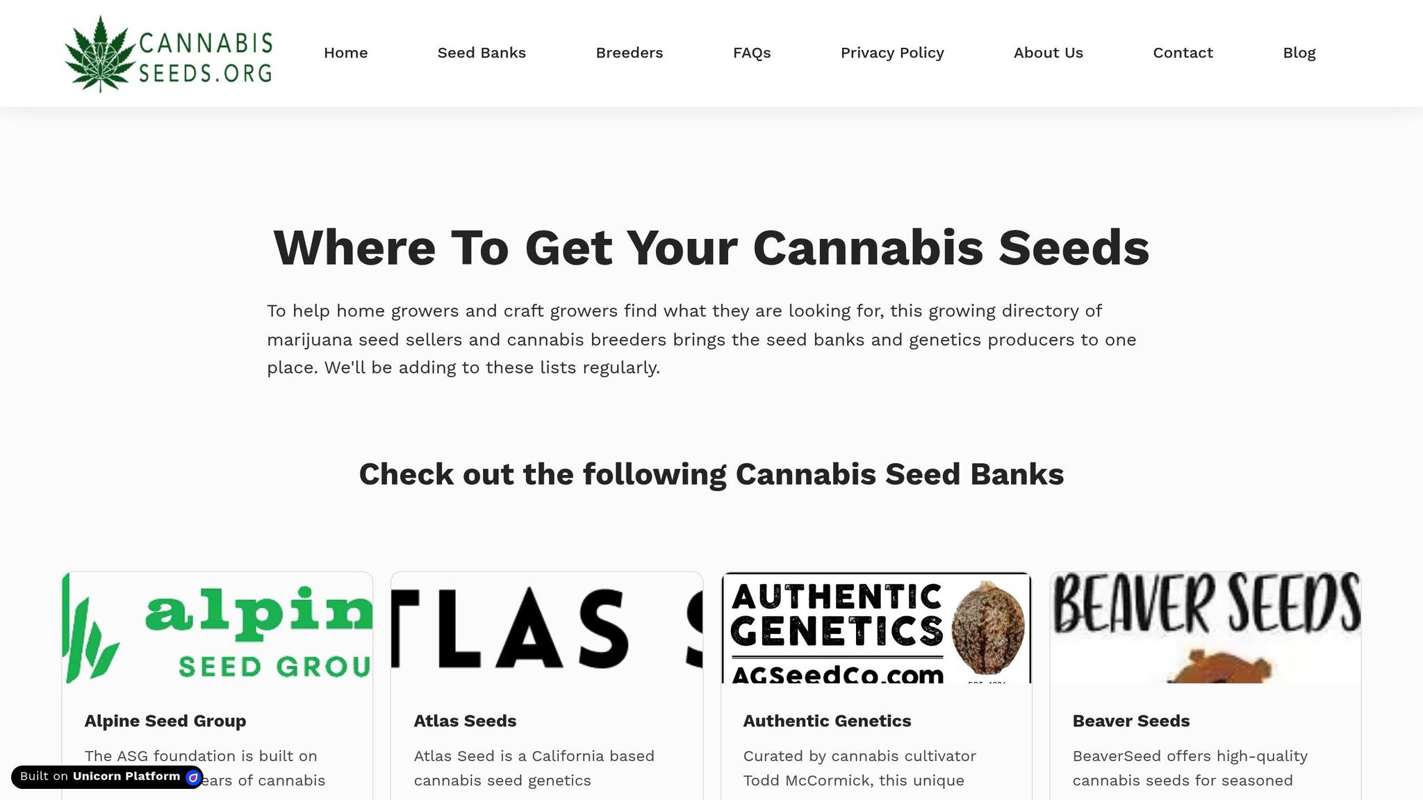 Cannabis Seeds Directory