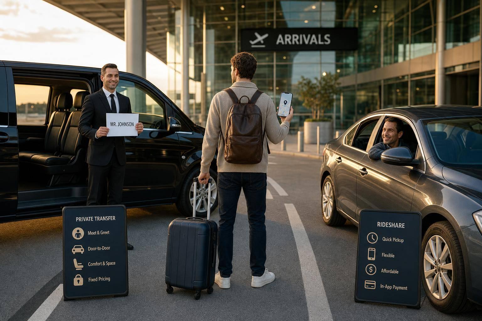 Private Transfer vs Rideshare: Key Differences Explained