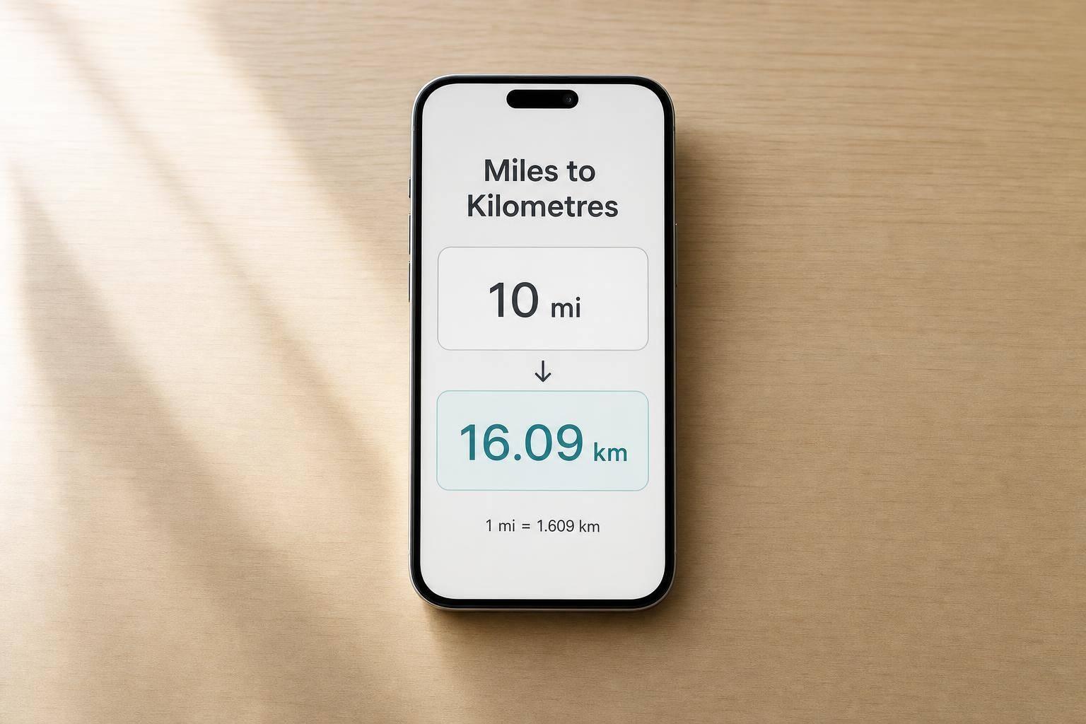 Miles to KM Converter