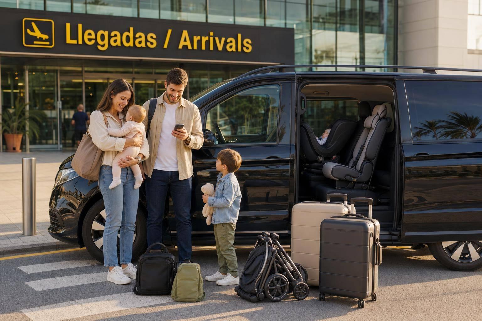 Family Airport Transfer: Bags, Prams, Child Seats