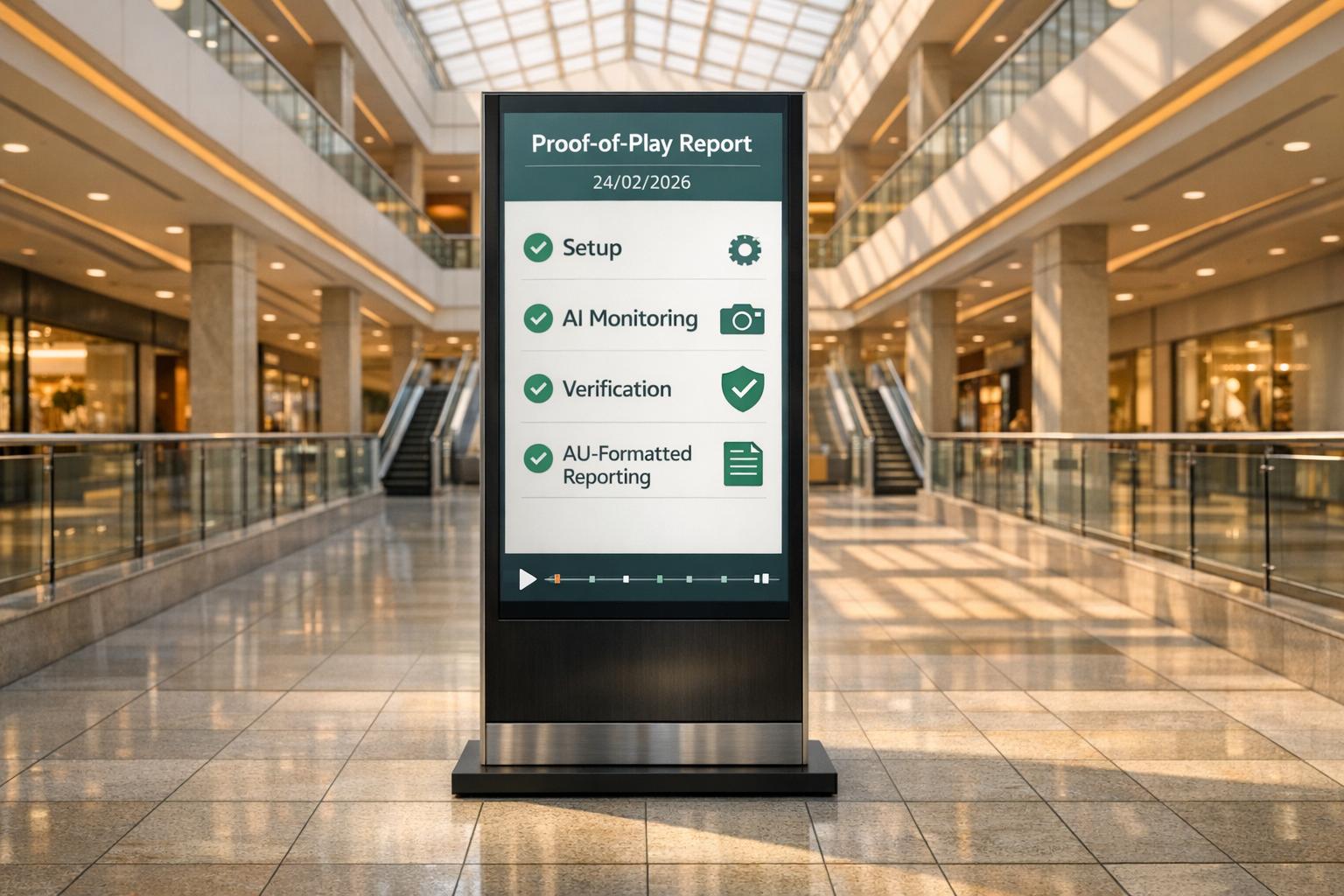 Proof-of-Play Reporting Checklist for Shopping Centres