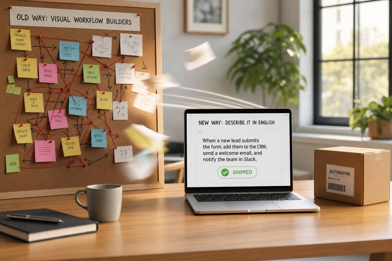 The Old Way: Visual Workflow Builders. The New Way: Describe It in English. It Ships. Search Engine Land What That Means for Your Marketing Stack.