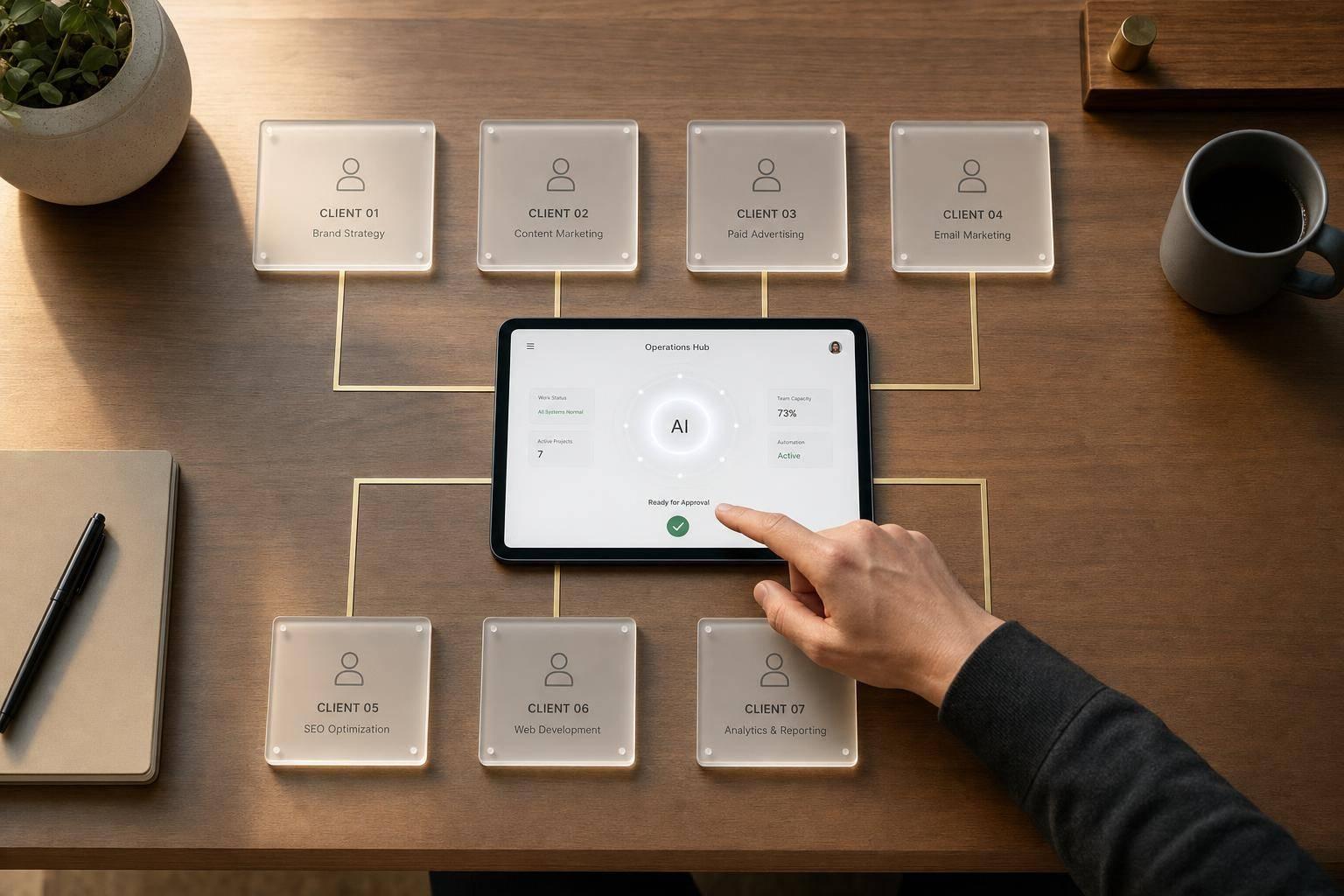 How We Manage 7 Retainer Clients Per Person With AI: Full Ops Breakdown