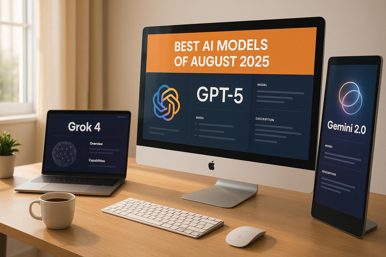 Thumbnail for: Best AI Models of August 2025: GPT-5, Grok 4, Gemini 2.0 & More Ranked