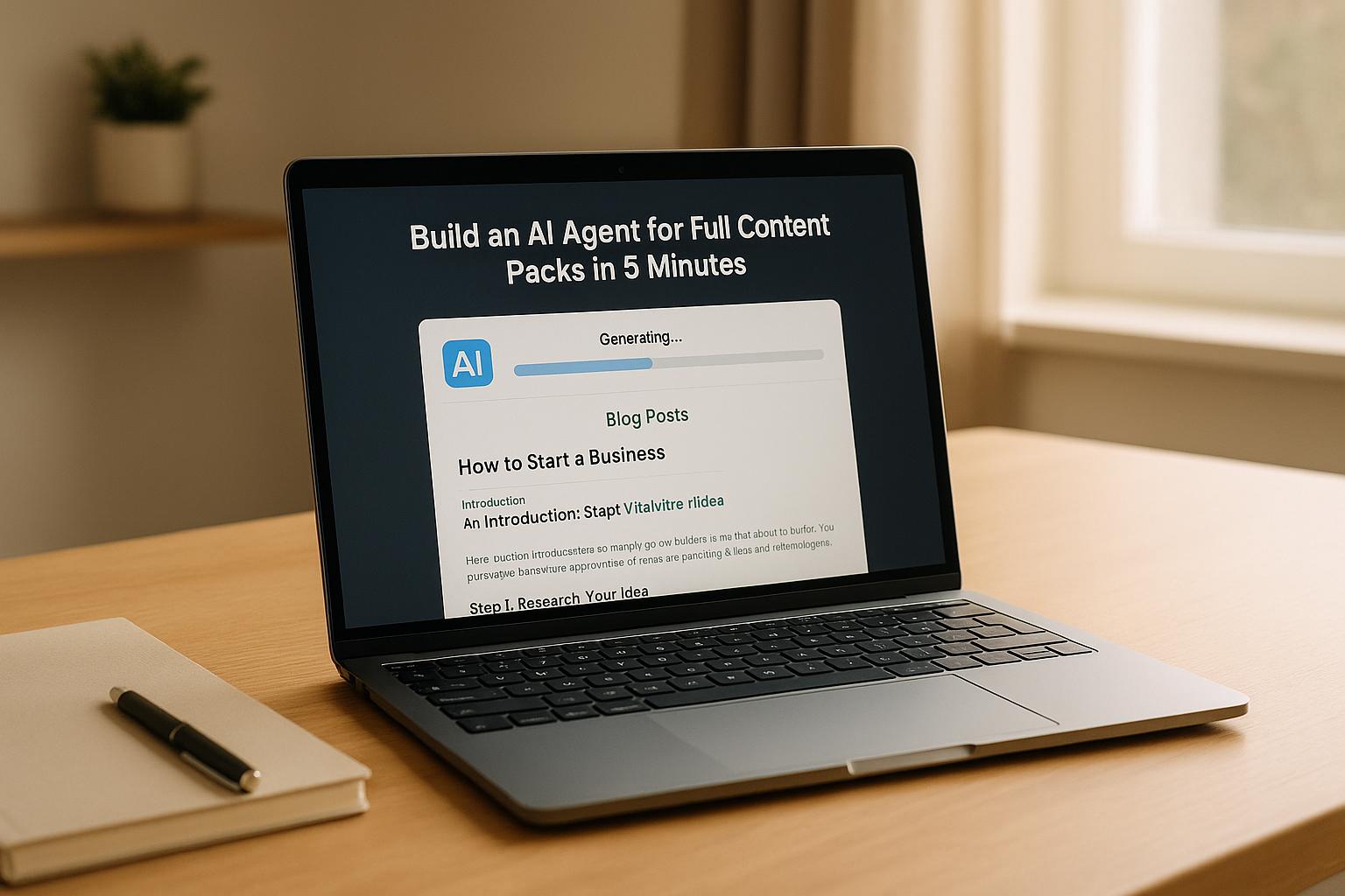 Thumbnail for: How to Build an AI Agent for Full Content Packs in 5 Minutes
