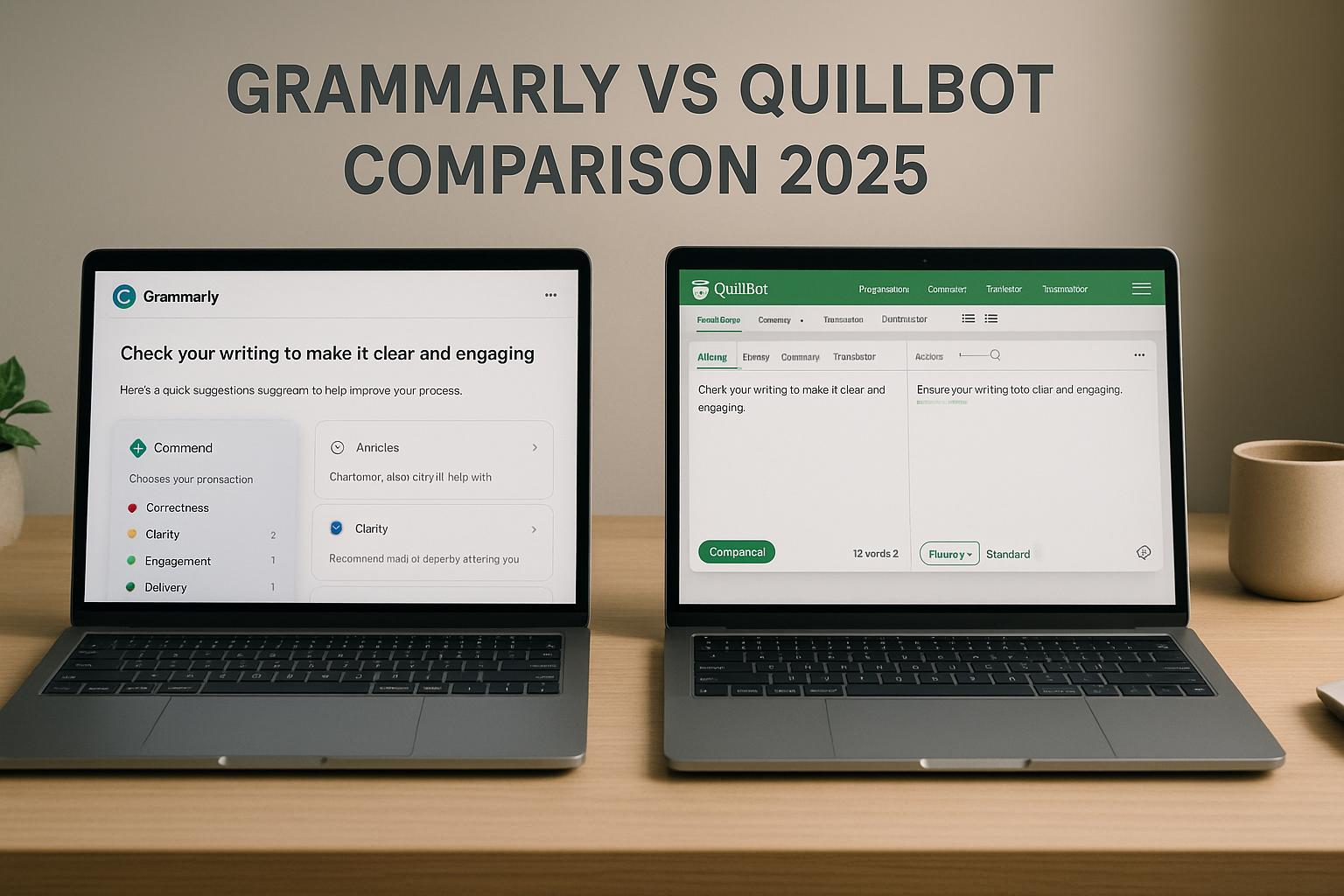 Thumbnail for: Grammarly vs QuillBot: Comparison 2025