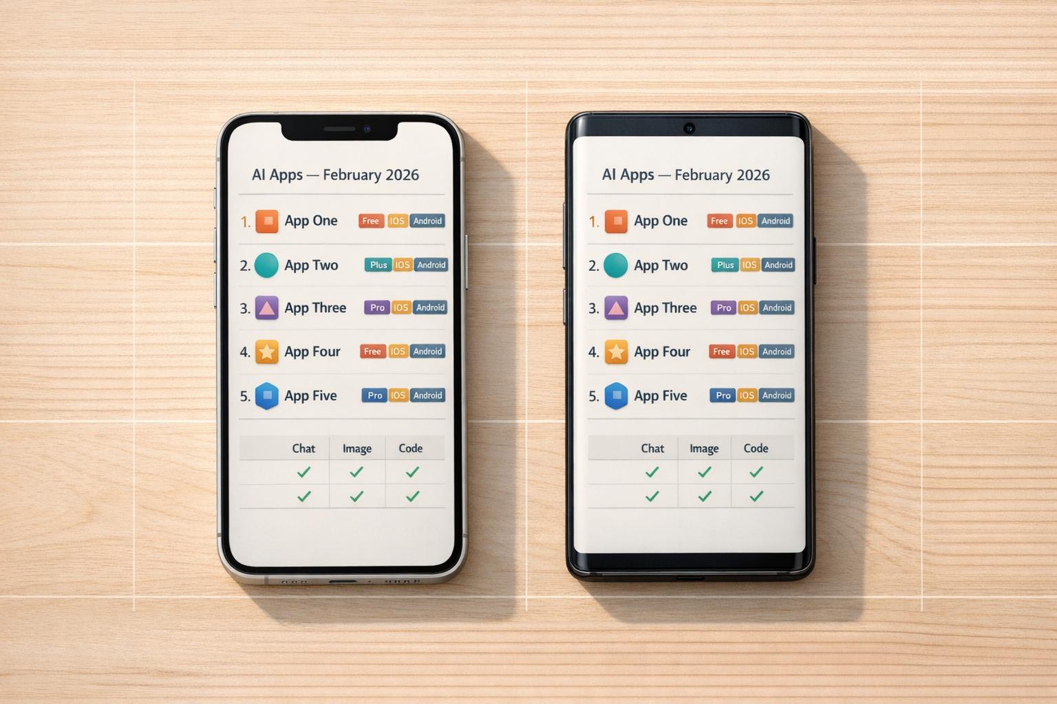 The Best AI Apps for iPhone & Android - February 2026 Download Rankings